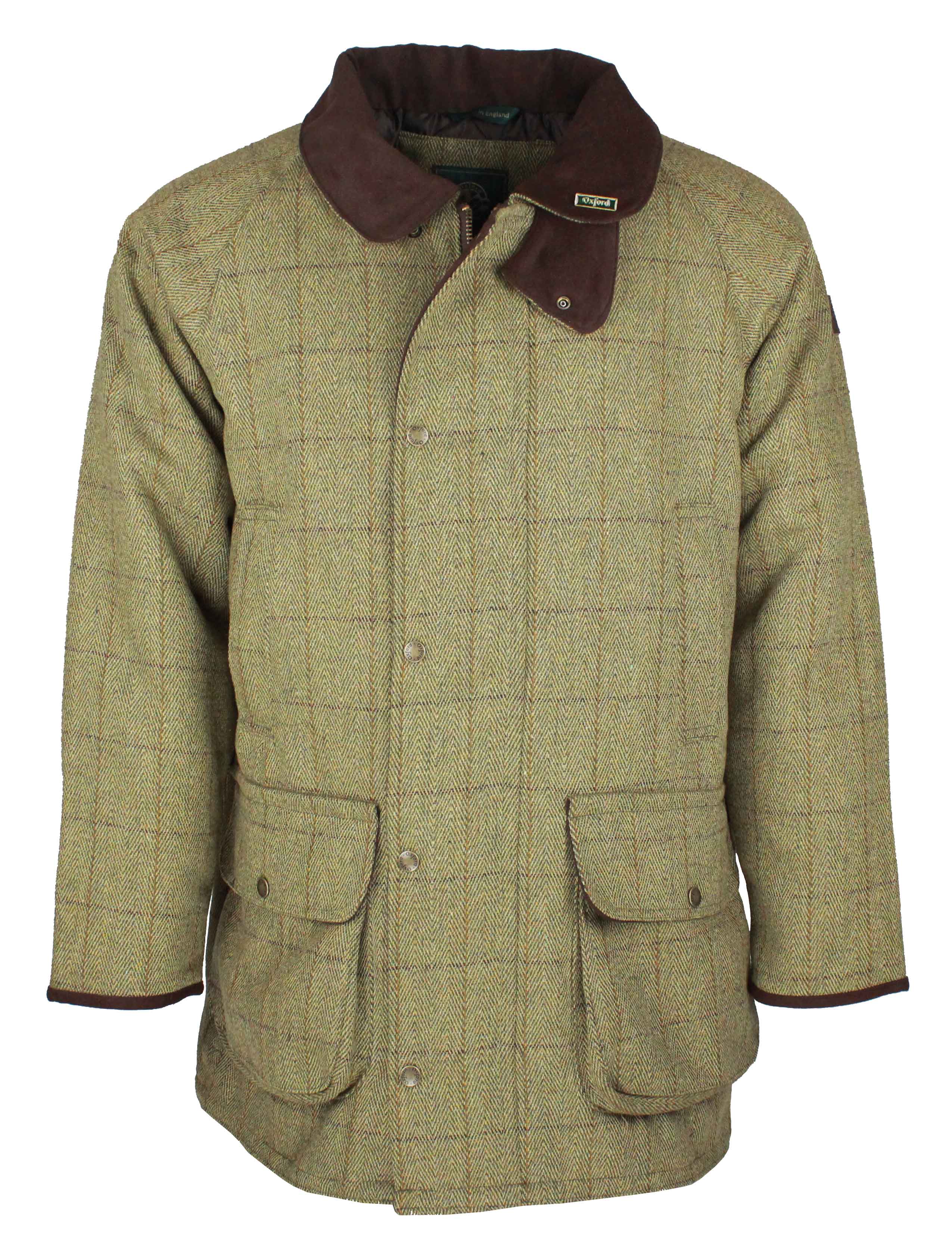 W37 - Men's Brampton Raglan Tweed Coat - SAGE (5433/21) - Oxford Blue