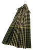 Woven Houndstooth Frayed Wool Scarf - Beige/Brown - Oxford Blue