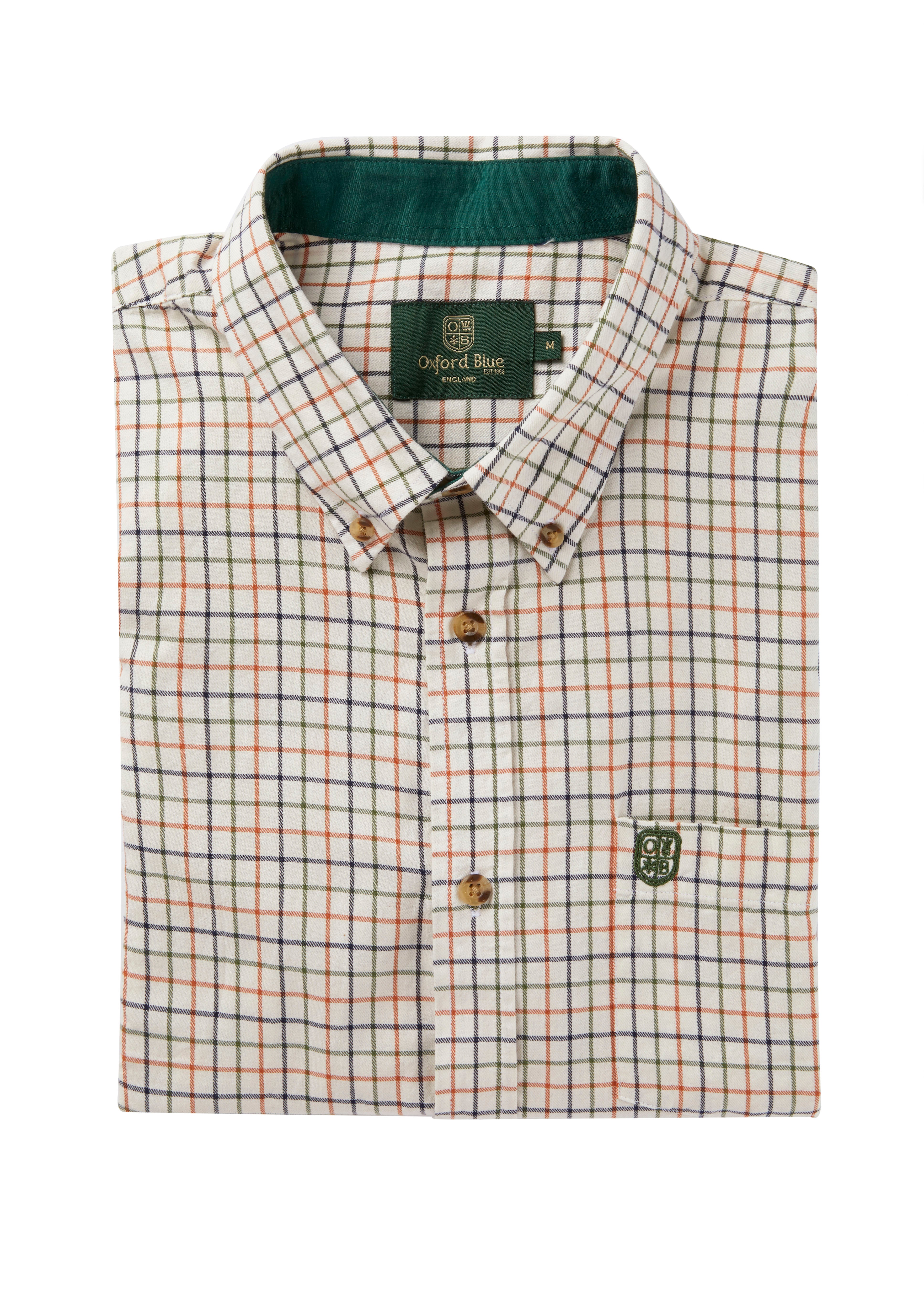 CSS203 - Gents Bern Short Sleeve Check Shirt - Oxford Blue