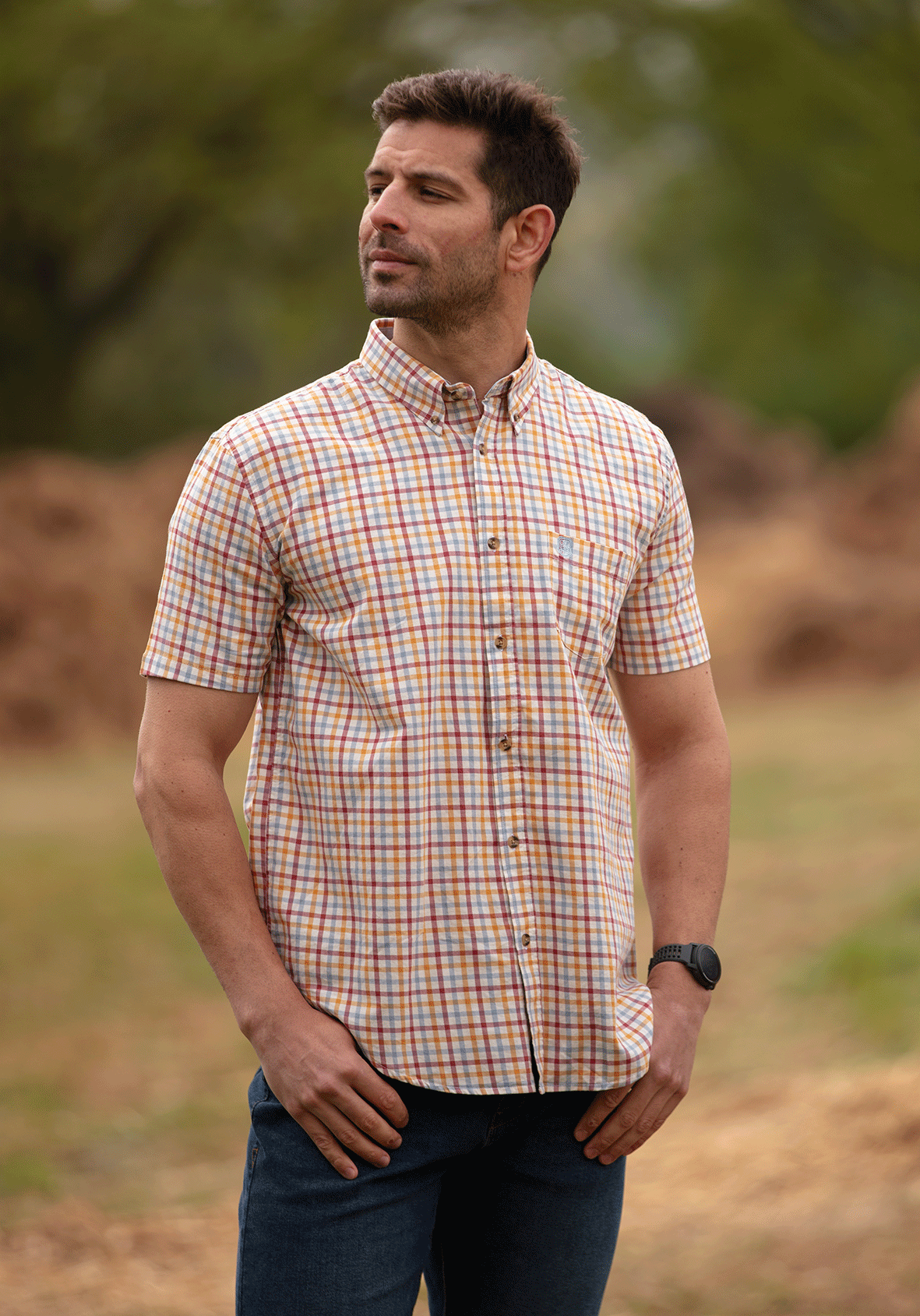 CSS207 - Gents Arlon Short Sleeve Check Shirt - Oxford Blue