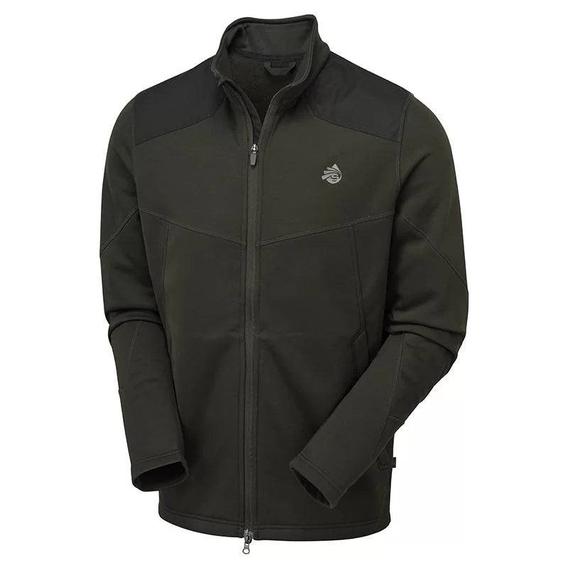 Mens Fortem Wool Fleece - Dark Olive - Oxford Blue