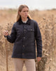 Unisex Wool Overshirt - BLACK - Oxford Blue