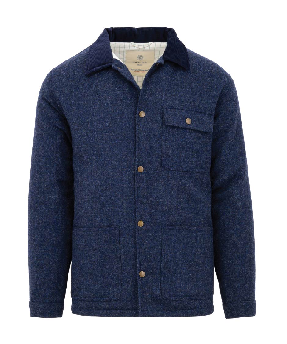 Unisex Wool Overshirt - NAVY - Oxford Blue