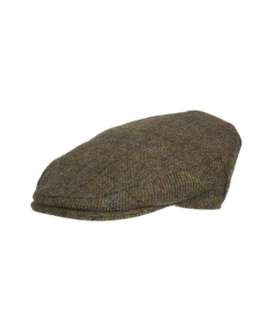 HW20 - Walker Wool Tweed Cap - BROWN CHECK - Oxford Blue