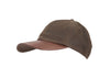 HW58 - Leather Peak Wax Baseball Cap - BROWN - Oxford Blue