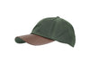 HW58 - Leather Peak Wax Baseball Cap - GREEN - Oxford Blue