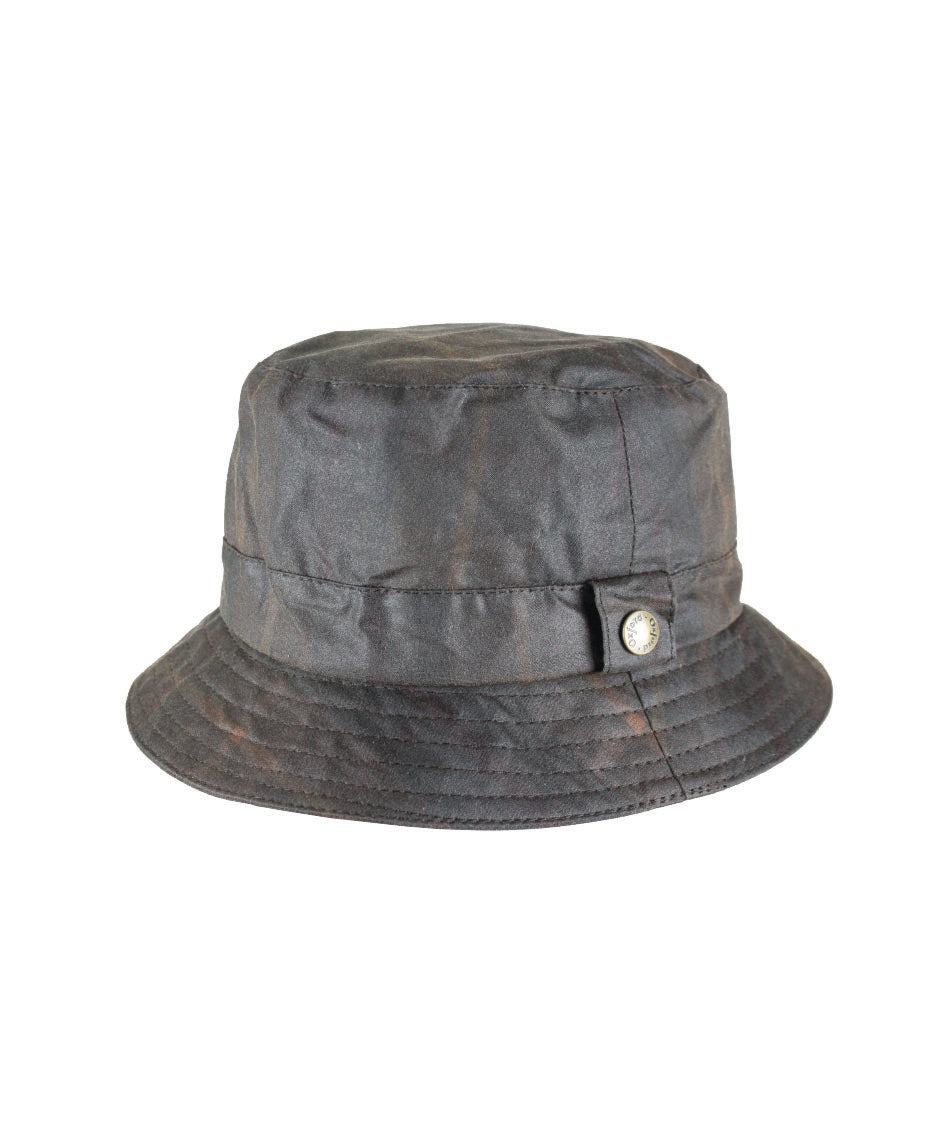 HW95 - Bush Hat Tartan Wax - HONEY - Oxford Blue