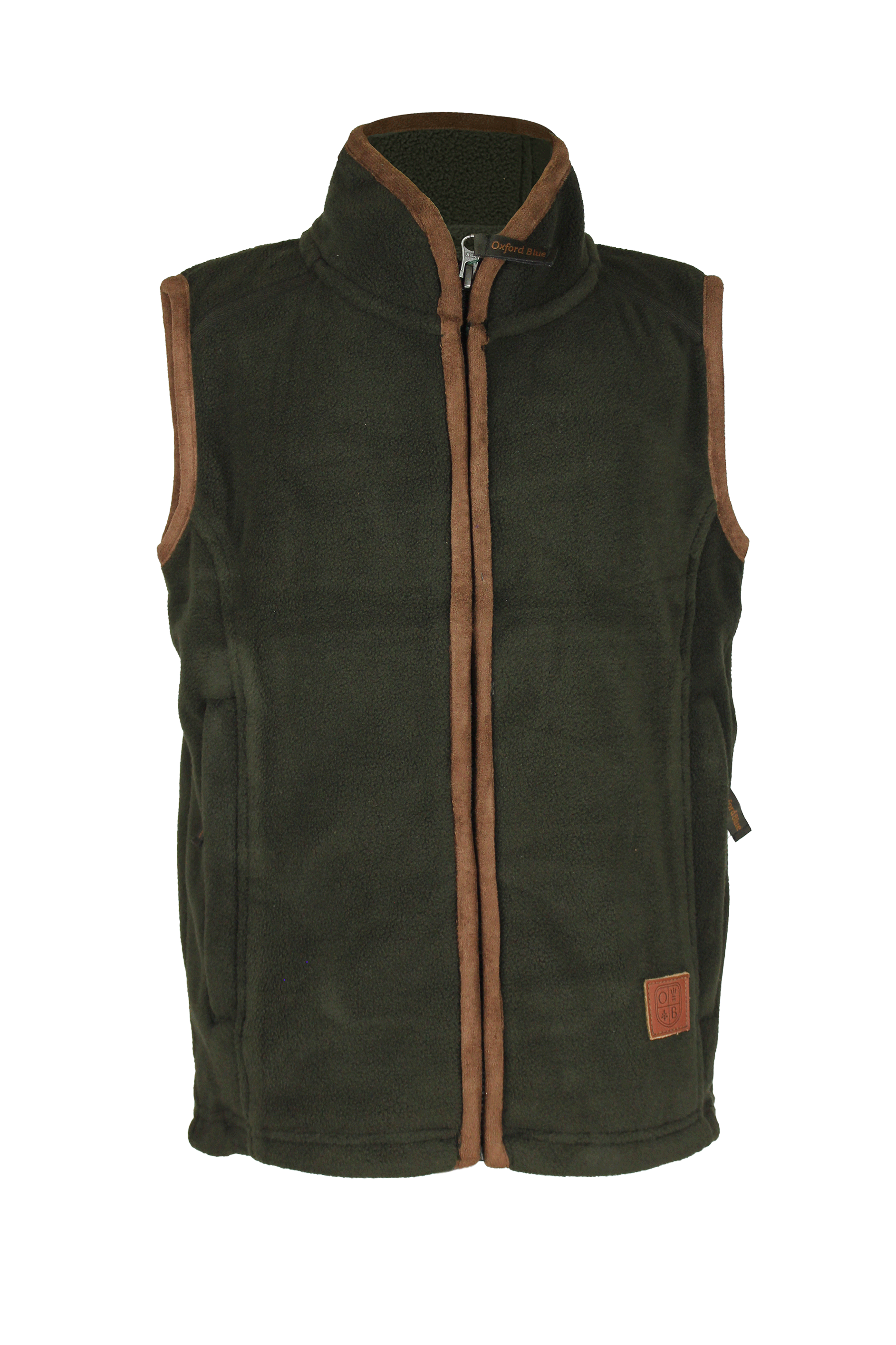 KF01 - Kids Fleece Gilet - KHAKI - Oxford Blue