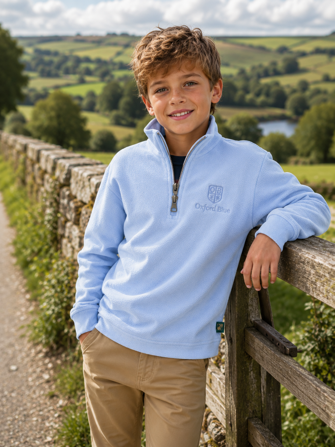 KSS03 - Childrens Unisex Ayr Sweatshirt - BLUE - Oxford Blue