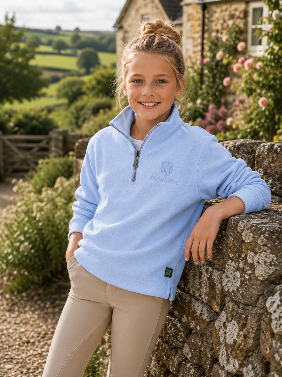 KSS03 - Childrens Unisex Ayr Sweatshirt - BLUE - Oxford Blue