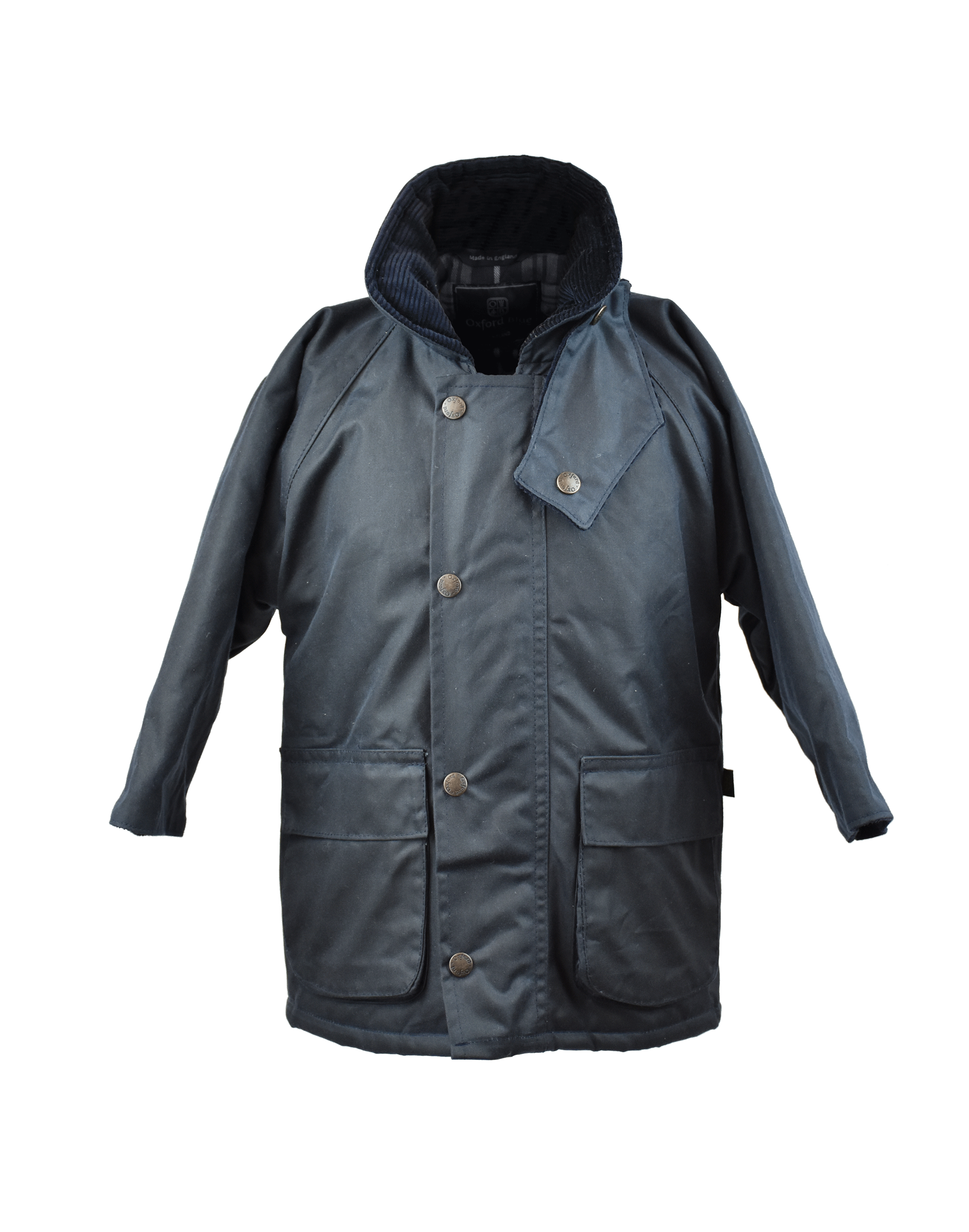 KW18K - Junior Knightsbridge Wax Jacket - NAVY - Oxford Blue