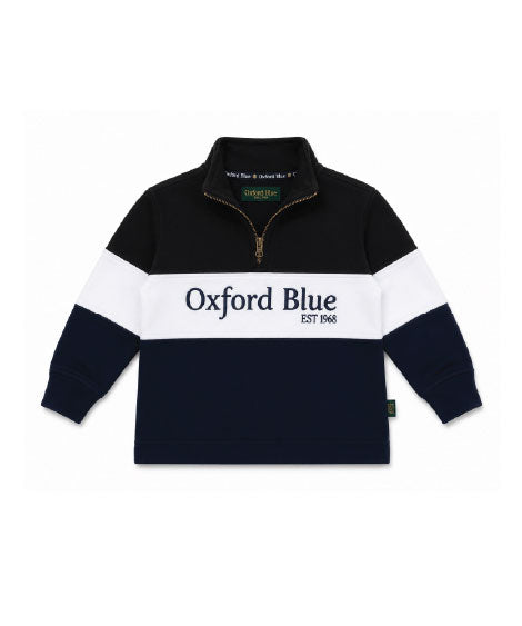KSS01 - Childrens Unisex Girvan Sweatshirt - Khaki/White/Navy - Oxford Blue