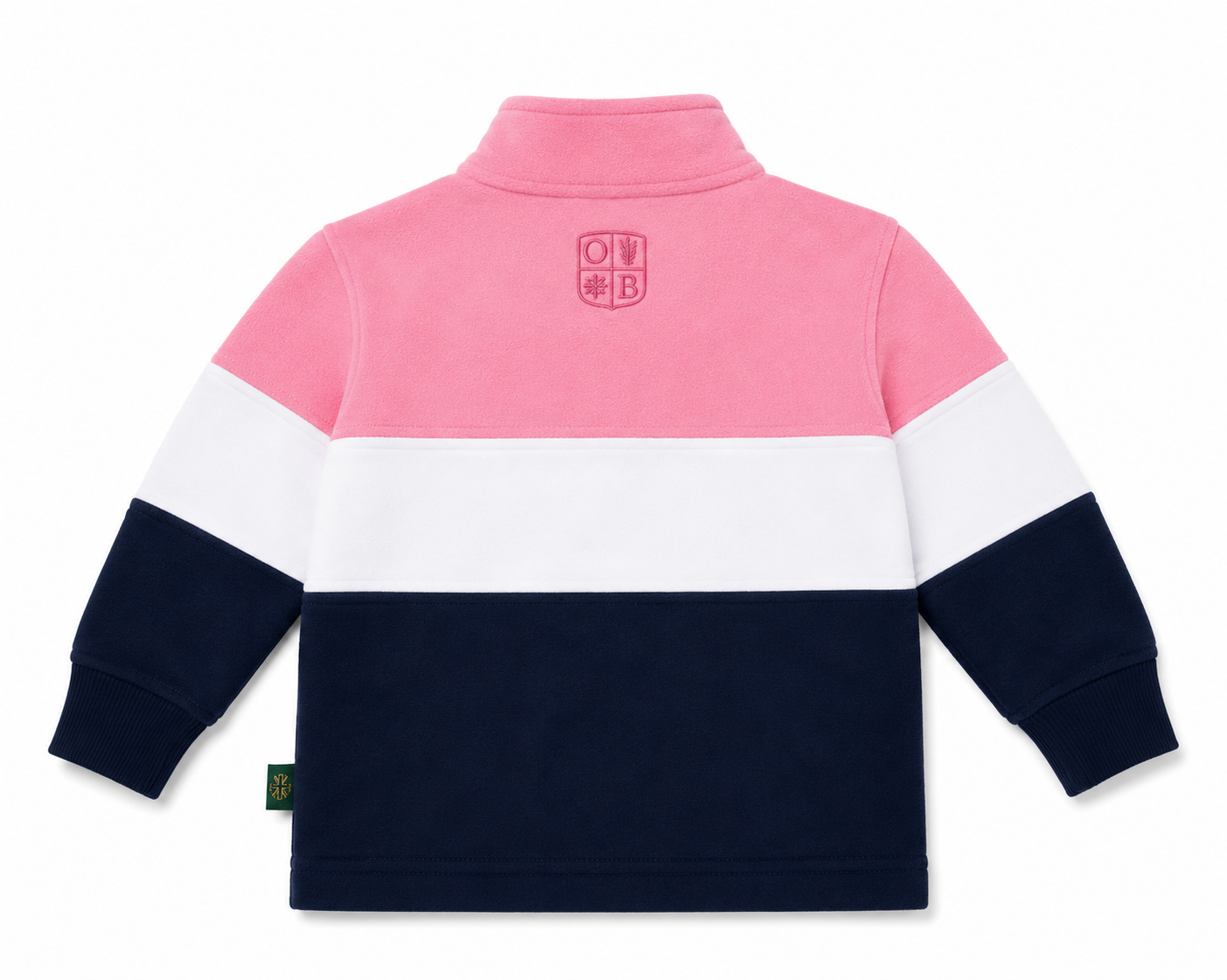 KSS01 - Childrens Unisex Girvan Sweatshirt - Pink/White/Navy - Oxford Blue