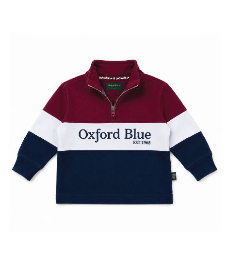 KSS01 - Childrens Unisex Girvan Sweatshirt - Plum/White/Navy - Oxford Blue