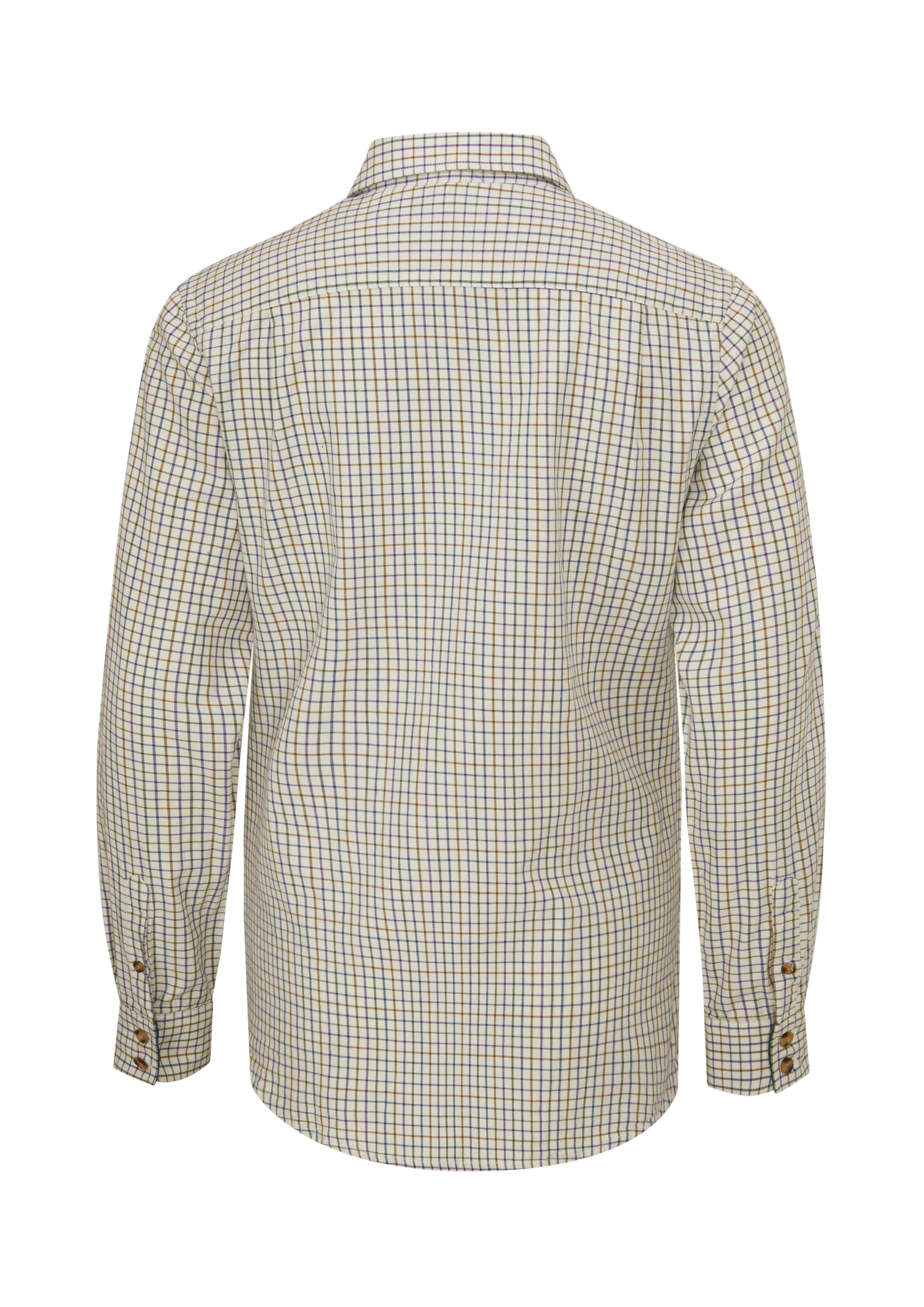 LCS201 - Ladies London Tattersall Shirt - GREEN - Oxford Blue