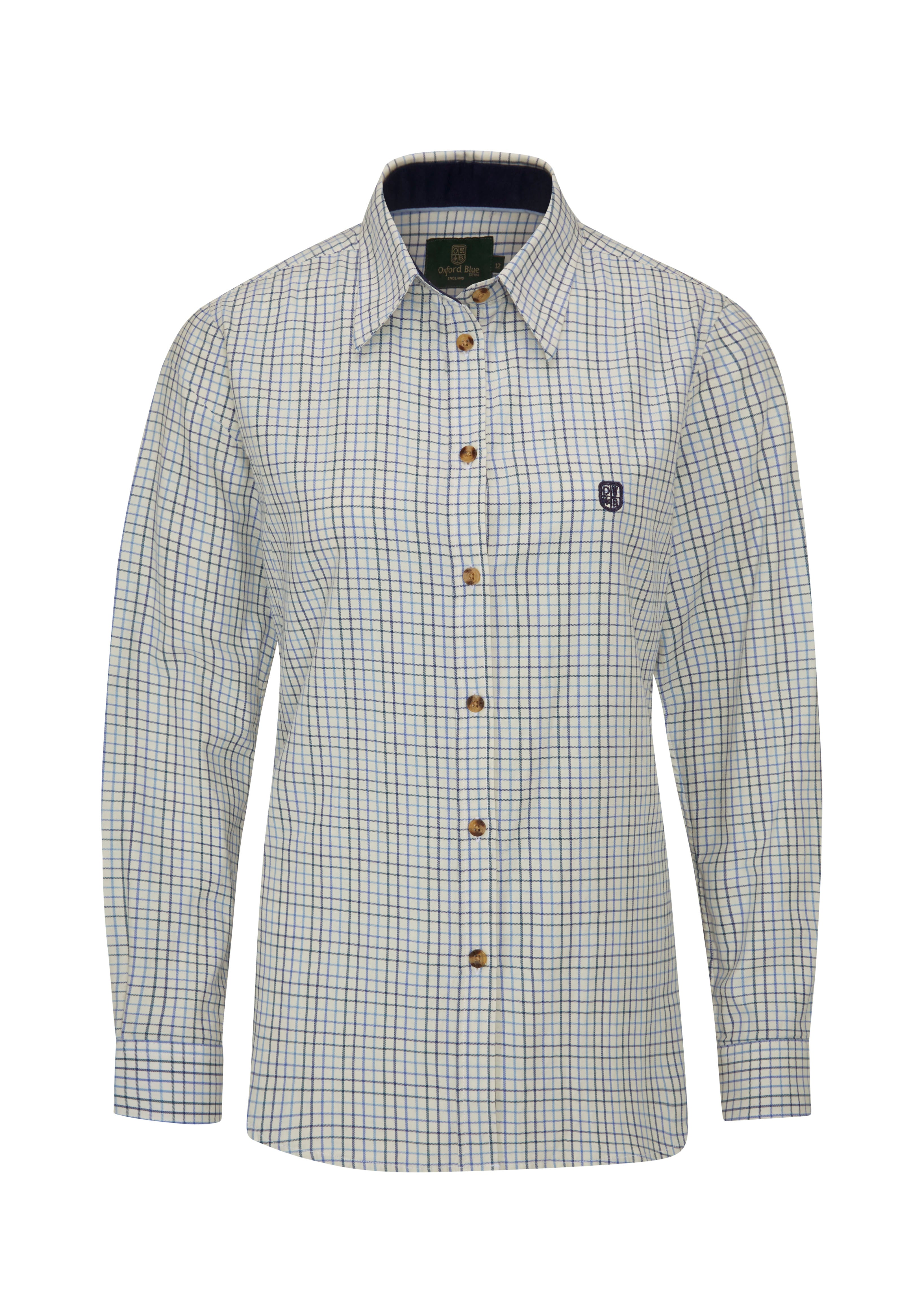 LCS201 - Ladies London Tattersall Shirt - NAVY - Oxford Blue