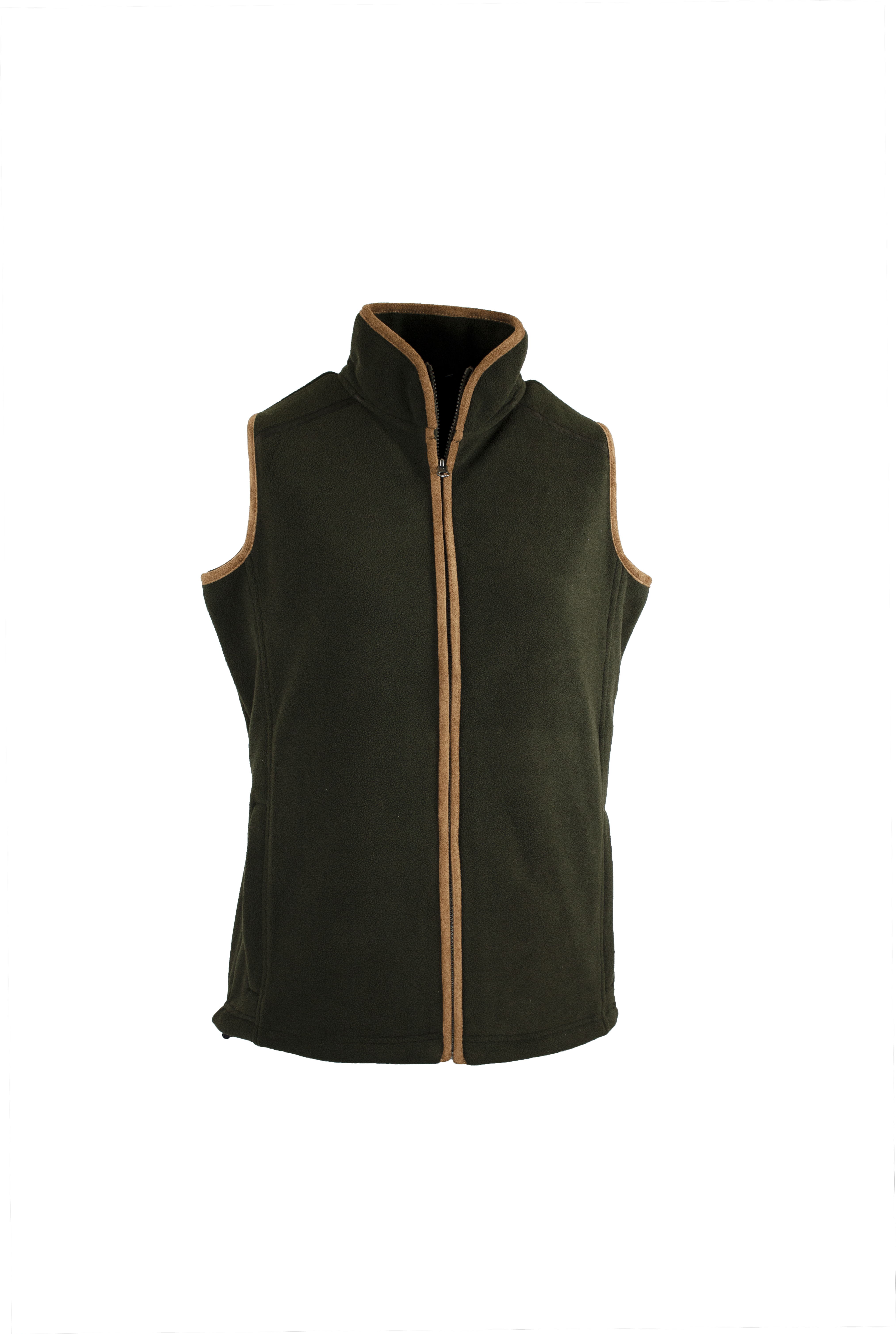 LF201 - Ladie's Fleece Gilet - KHAKI - Oxford Blue