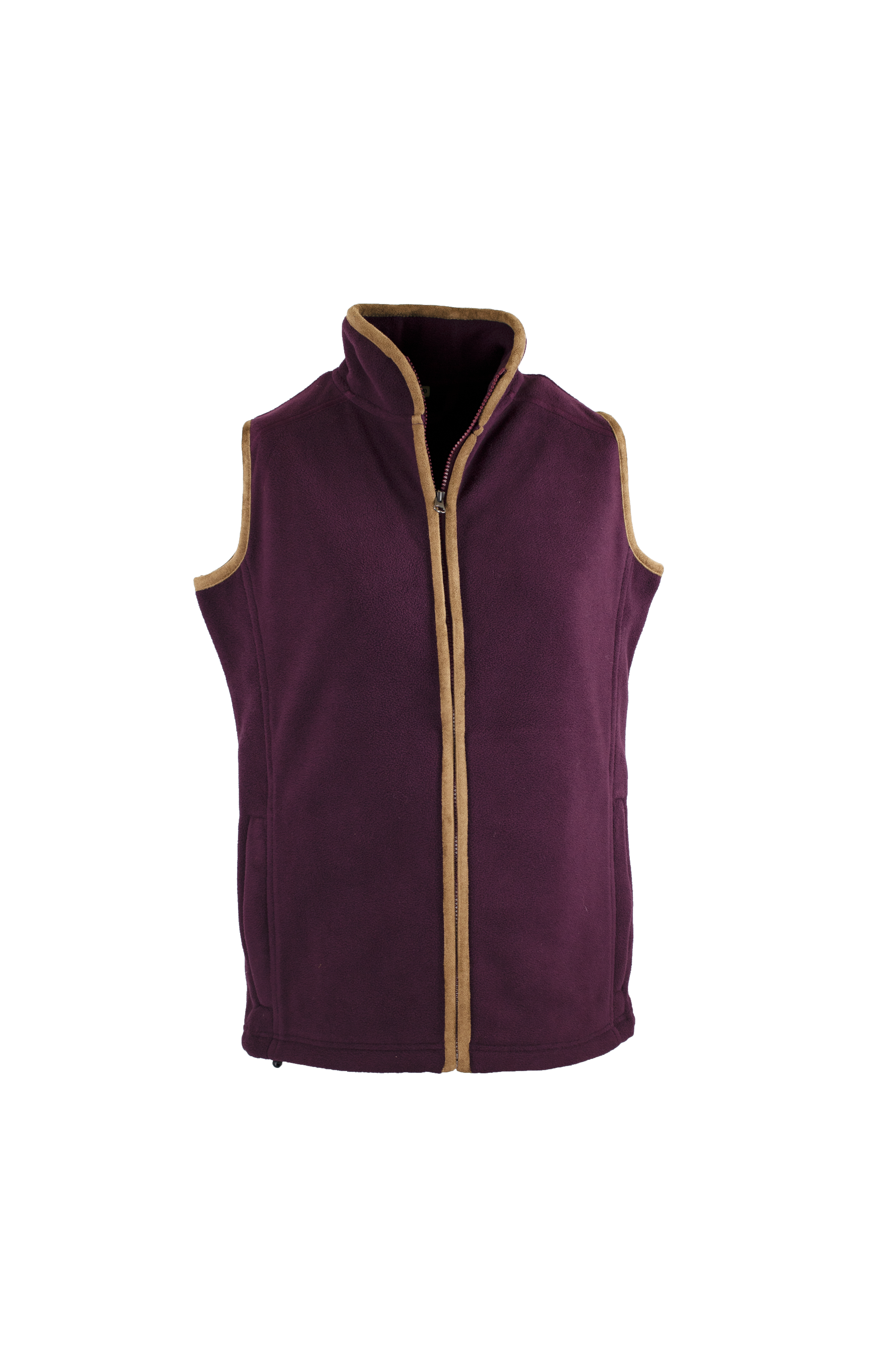 LF201 - Ladie's Fleece Gilet - PLUM - Oxford Blue