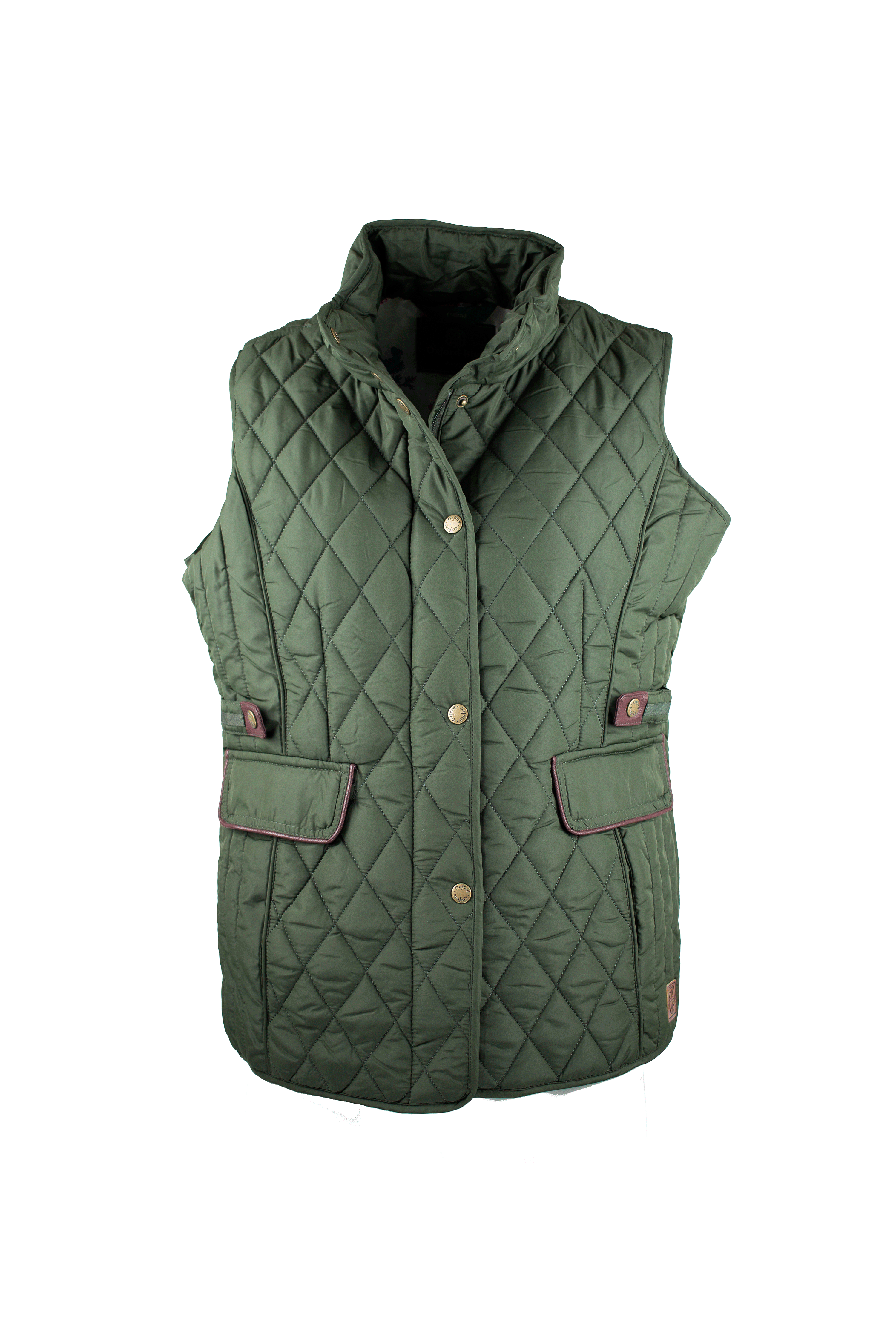 LJ001 - Ladies Maya Quilted Gilet - GREEN - Oxford Blue