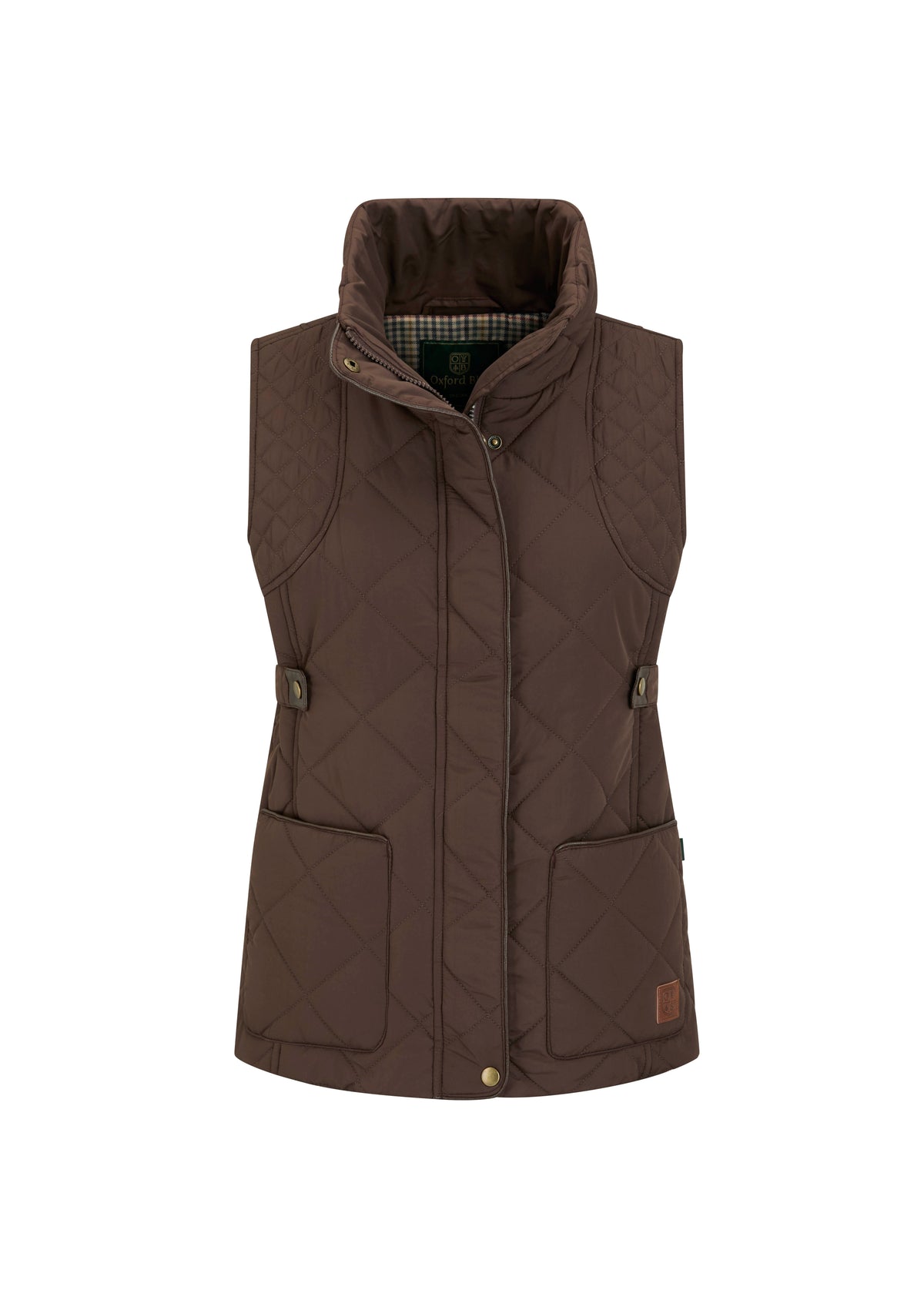 LJ003- Ladies Clare Quilted Gilet - BROWN - Oxford Blue