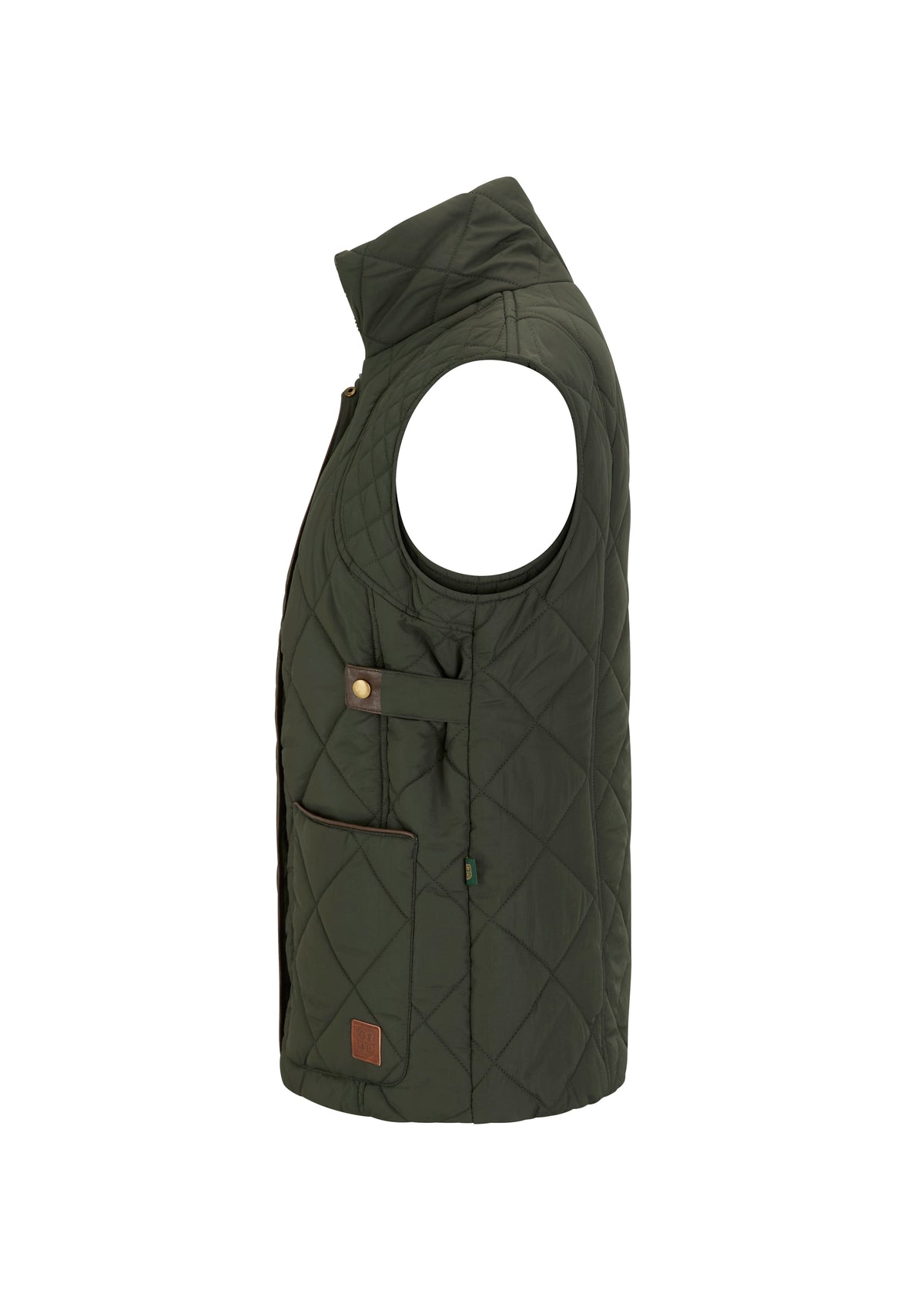 LJ003- Ladies Clare Quilted Gilet - DARK OLIVE - Oxford Blue
