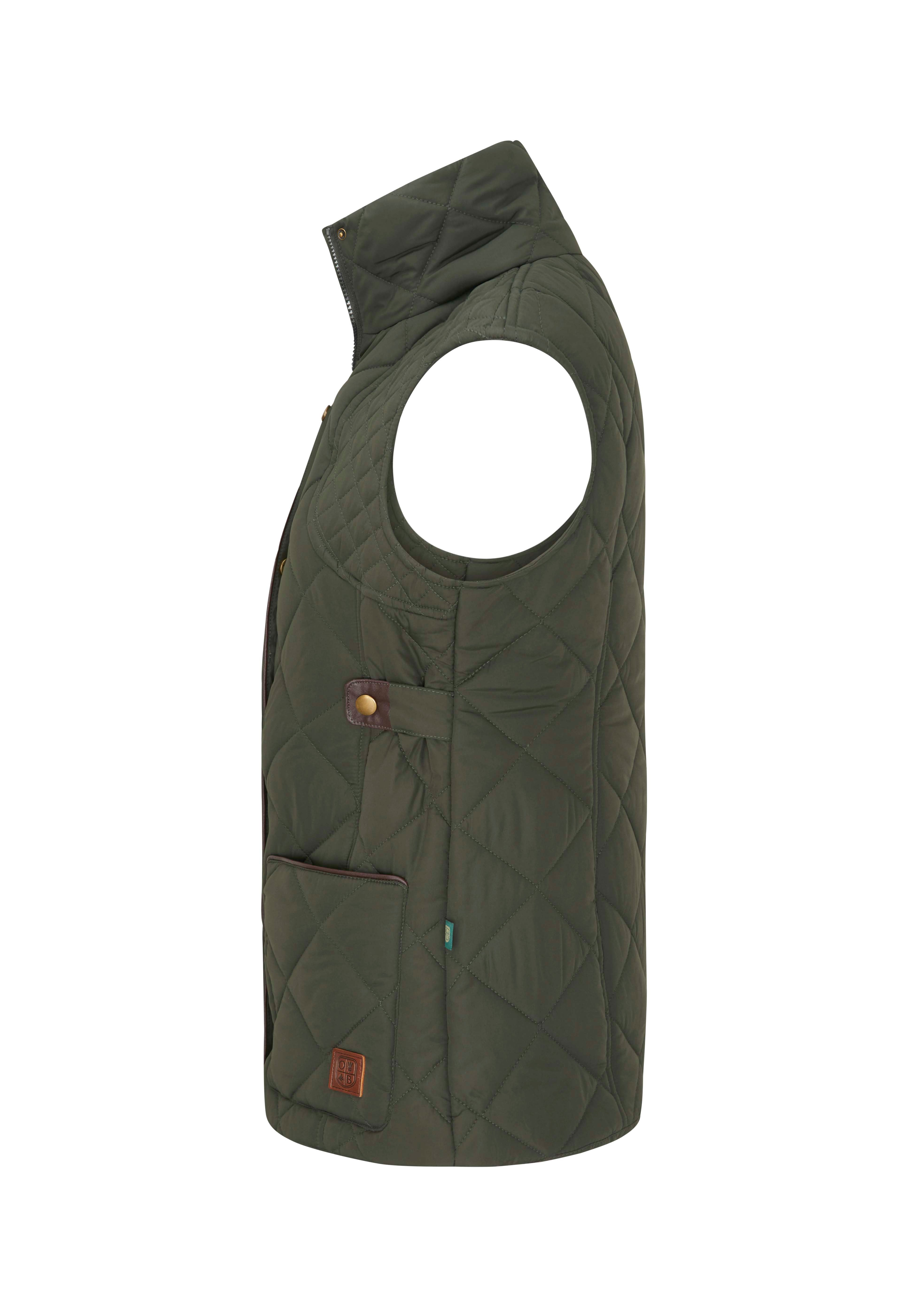 LJ003- Ladies Clare Quilted Gilet - GREEN - Oxford Blue