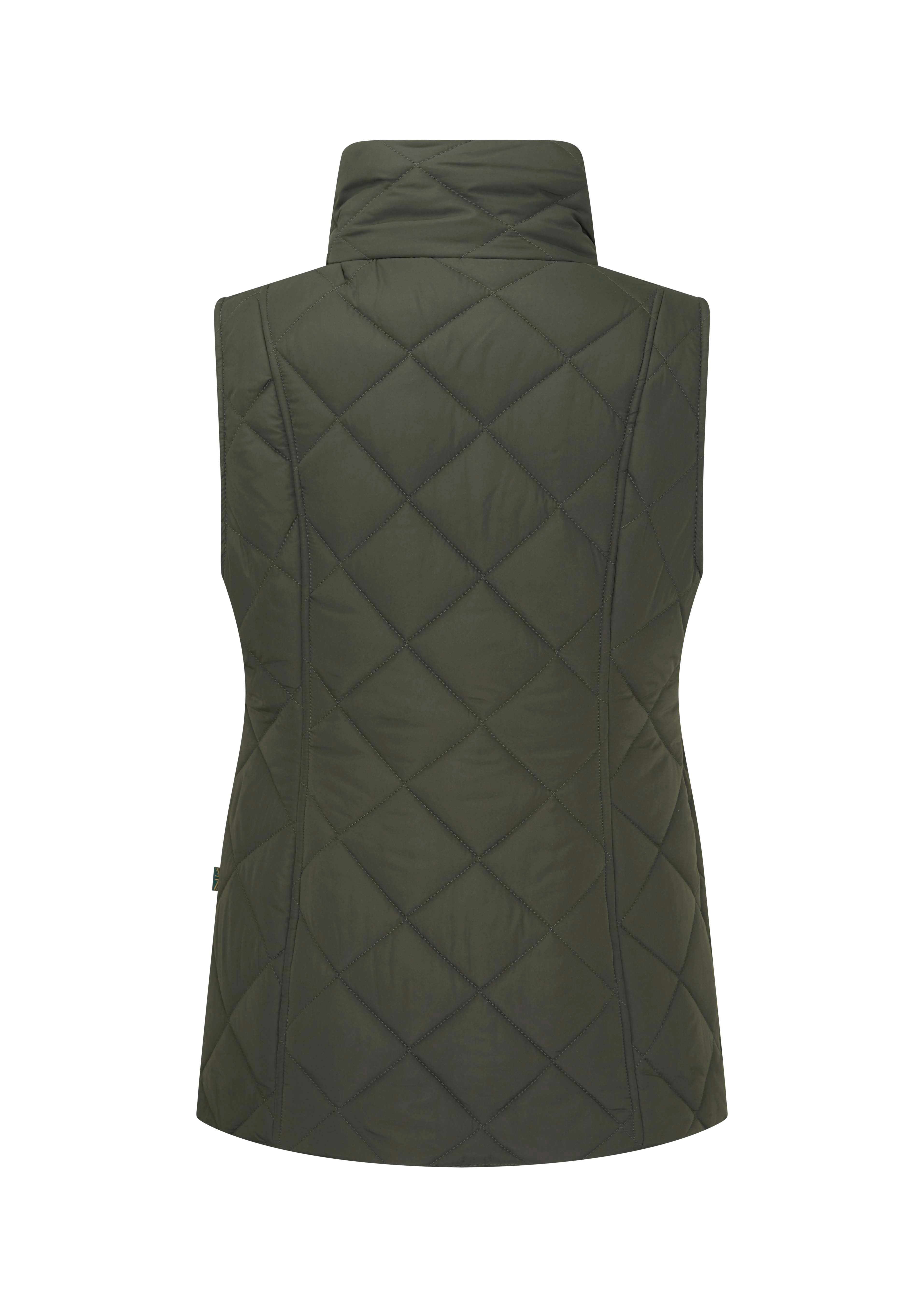 LJ003- Ladies Clare Quilted Gilet - GREEN - Oxford Blue