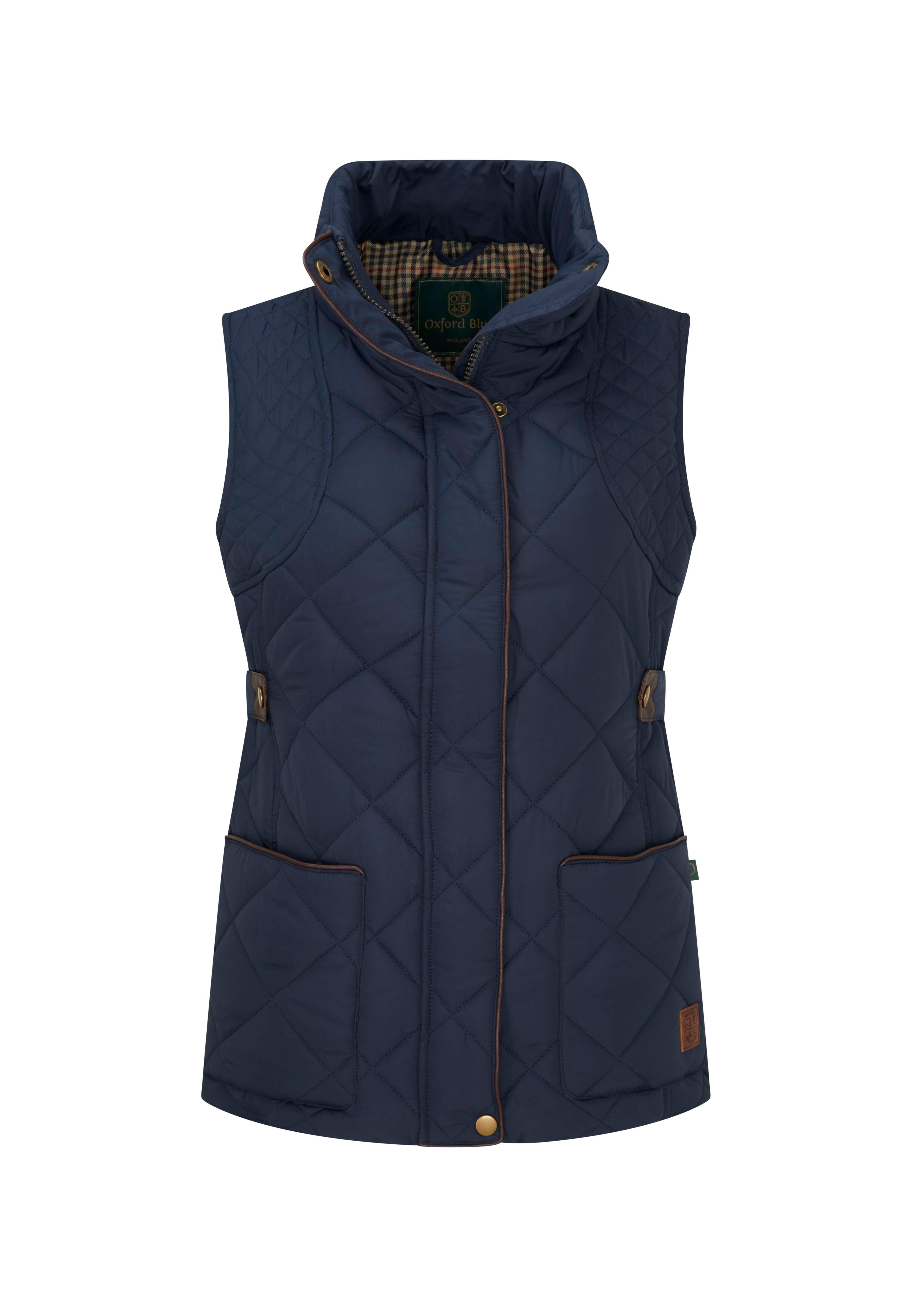 LJ003- Ladies Clare Quilted Gilet - NAVY - Oxford Blue