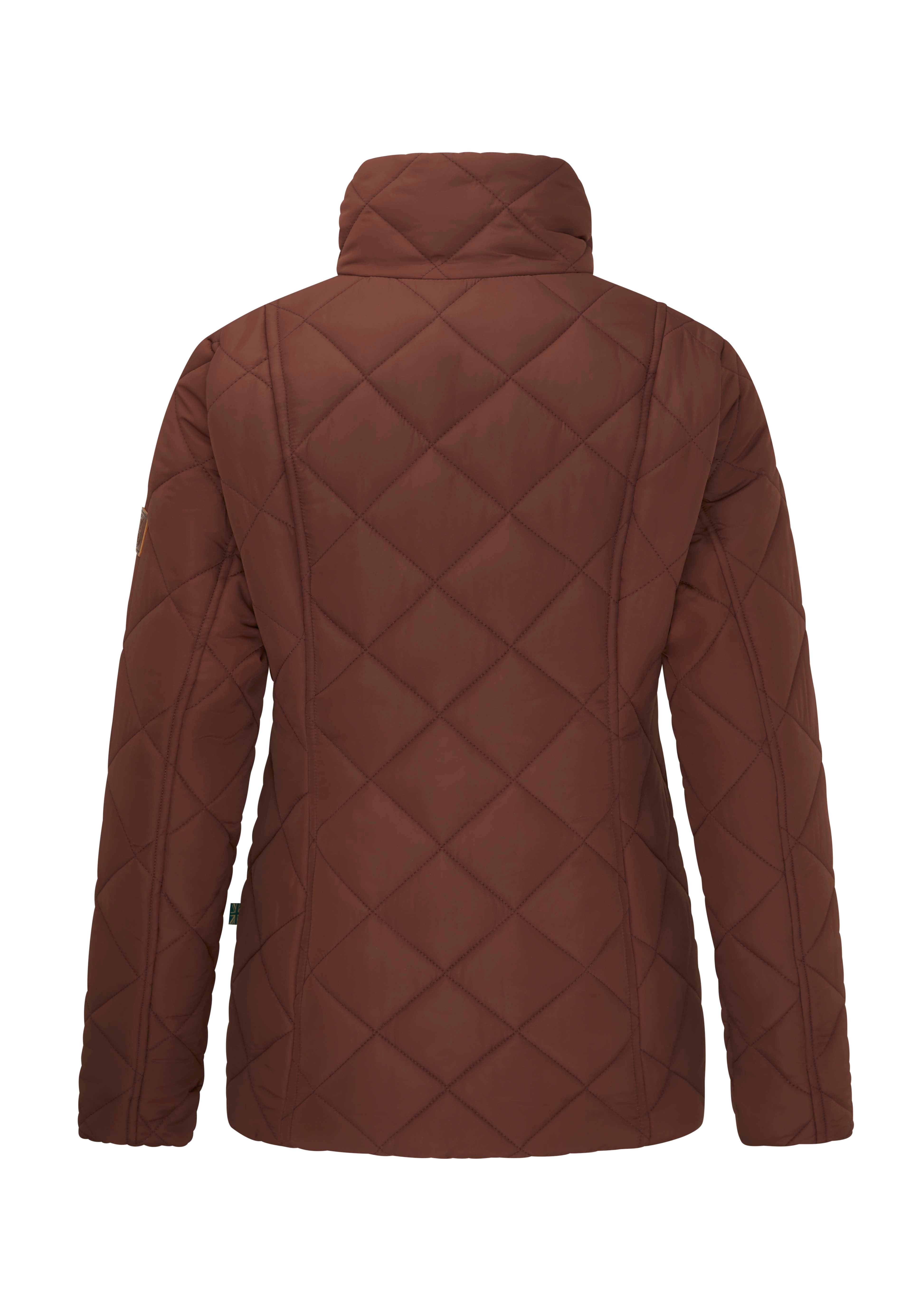 LJ004- Ladies Clare Quilted Jacket - CAPPUCCINO - Oxford Blue