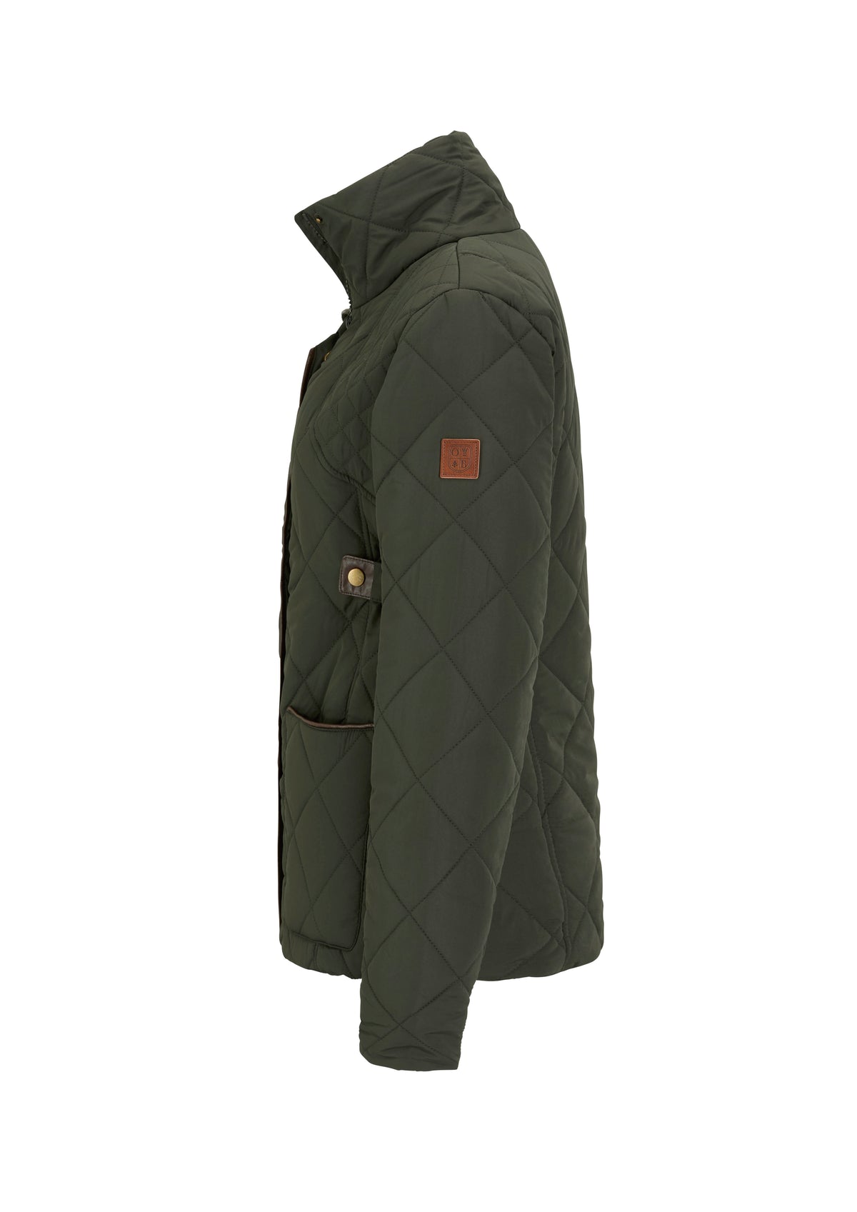 LJ004- Ladies Clare Quilted Jacket - DARK OLIVE - Oxford Blue