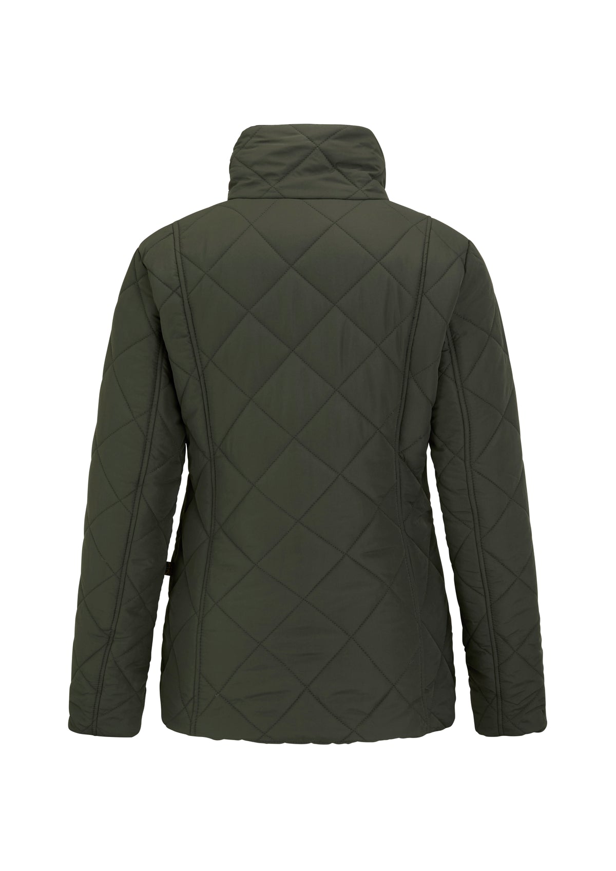 LJ004- Ladies Clare Quilted Jacket - DARK OLIVE - Oxford Blue