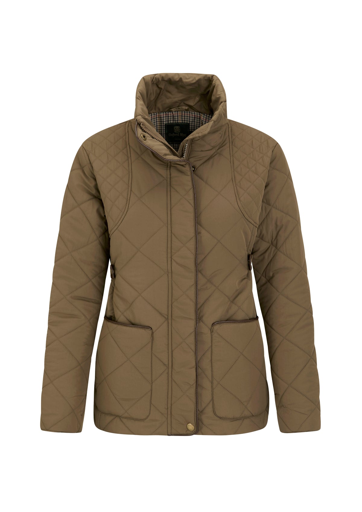 LJ004- Ladies Clare Quilted Jacket - TAUPE - Oxford Blue