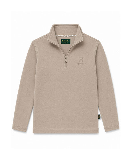LSS04 - Ladies Ayr Sweatshirt - Dark Beige - Oxford Blue