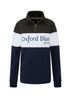 LSS01 - Ladies Girvan Sweatshirt - Khaki/White/Navy - Oxford Blue