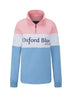 LSS01 - Ladies Girvan Sweatshirt - Pink/White/Blue - Oxford Blue