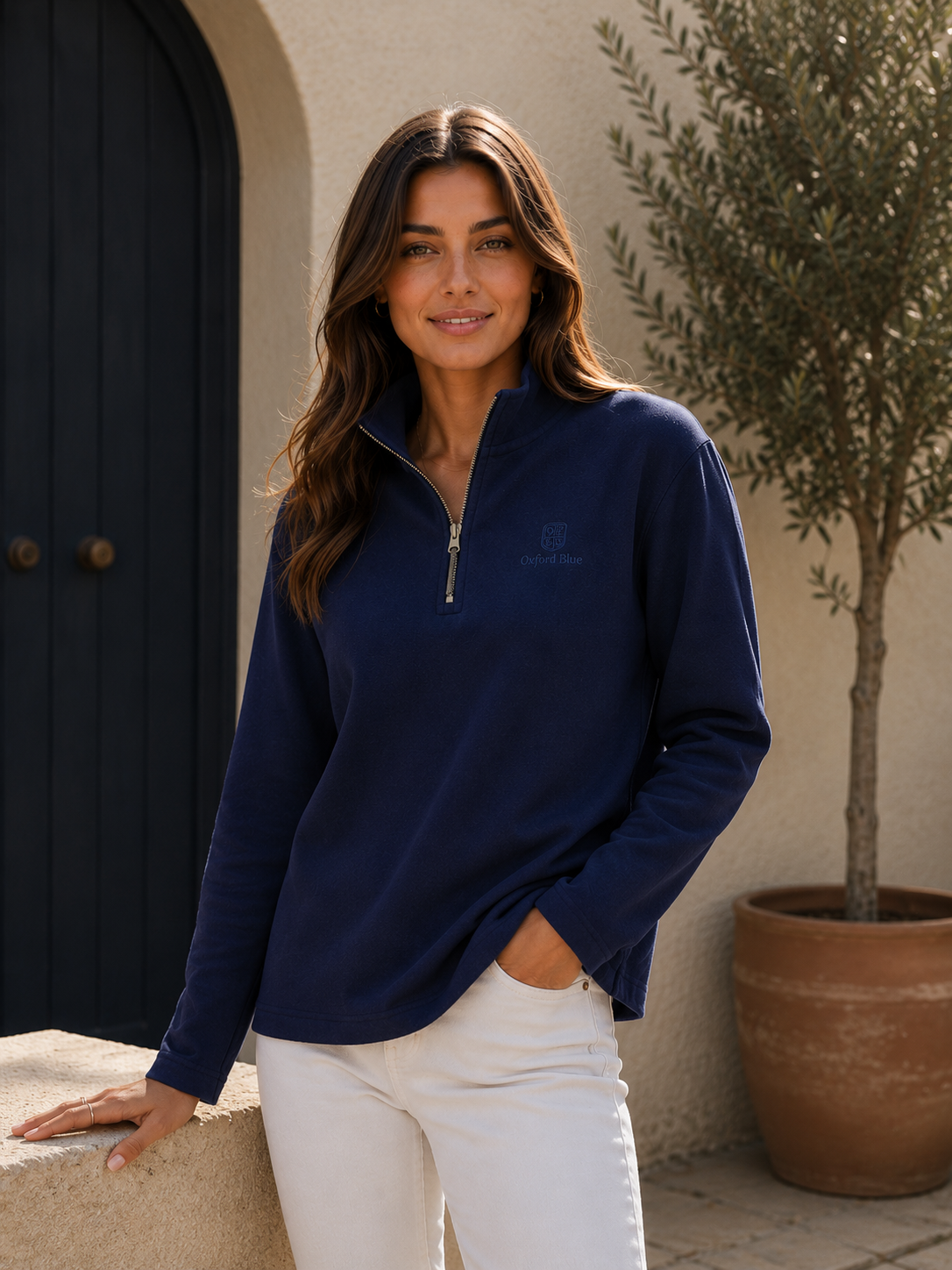 LSS04 - Ladies Ayr Sweatshirt - Navy - Oxford Blue