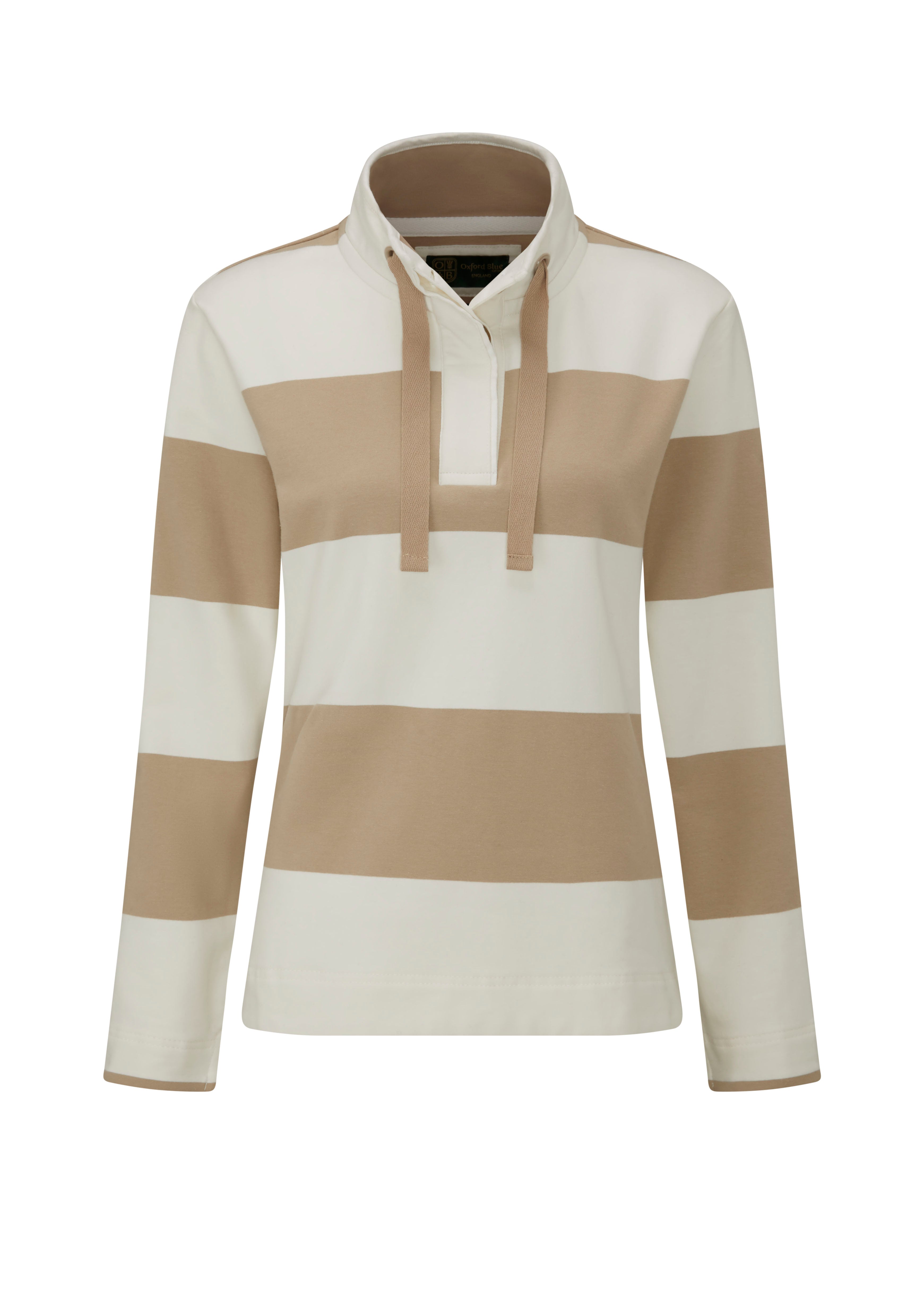 LSS05 - Ladies Cadiz Sweatshirt - Cappuccino - Oxford Blue