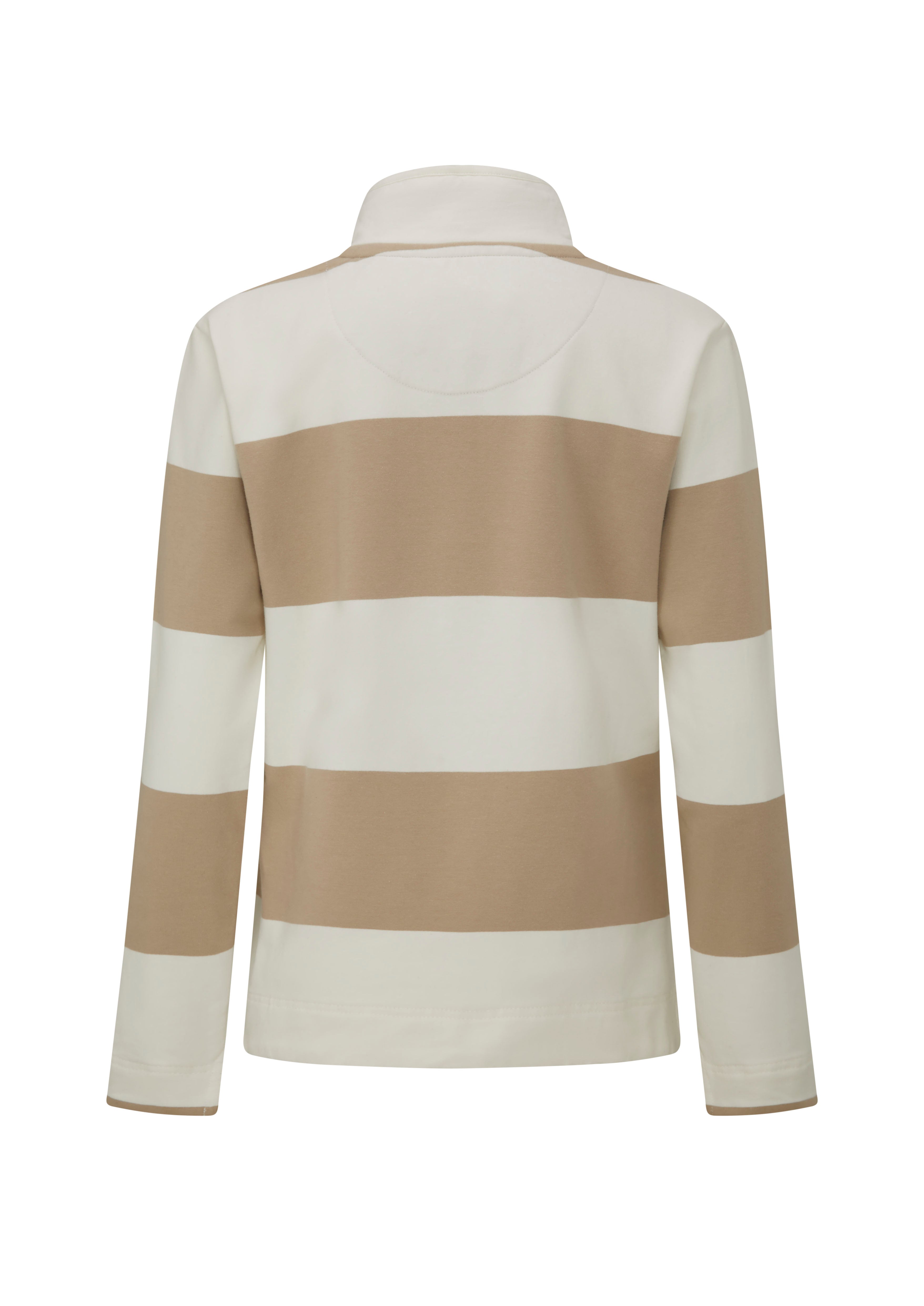 LSS05 - Ladies Cadiz Sweatshirt - Cappuccino - Oxford Blue