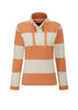 LSS05 - Ladies Cadiz Sweatshirt - Peach - Oxford Blue