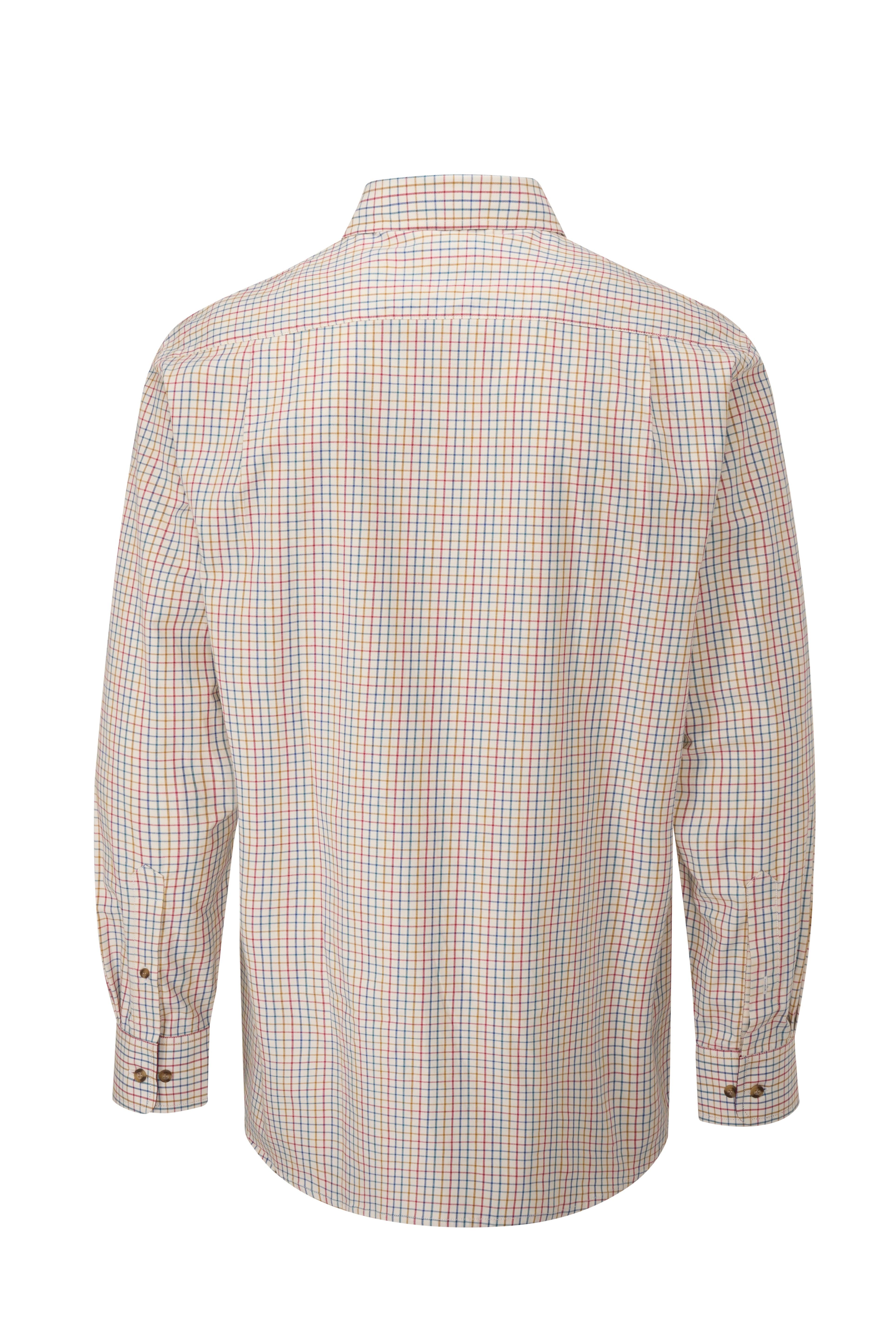 MCS201 - New Men's London Tattersall Shirt - RED - Oxford Blue