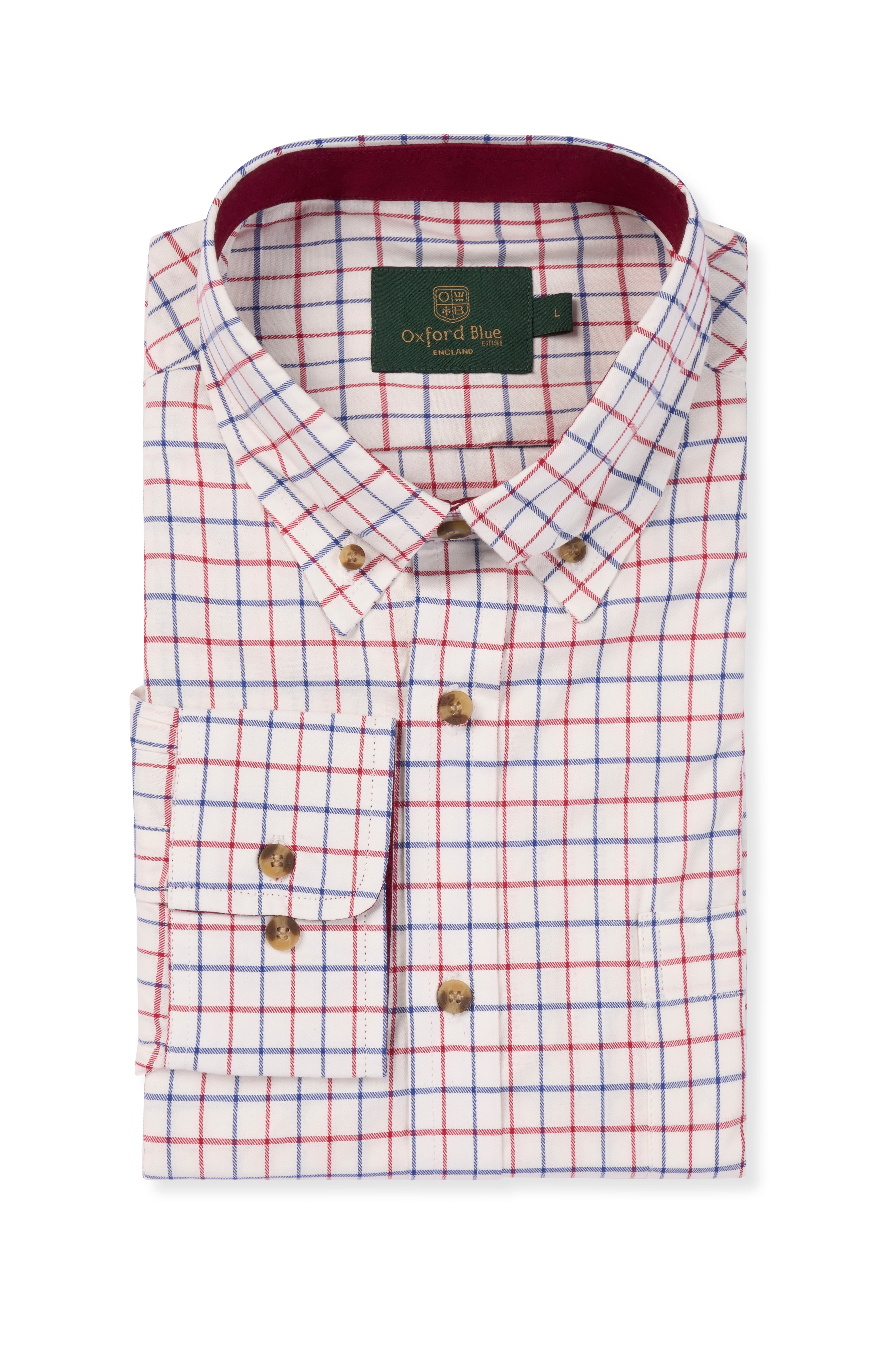 MCS205 - Men's Ghent Check Shirt - Oxford Blue