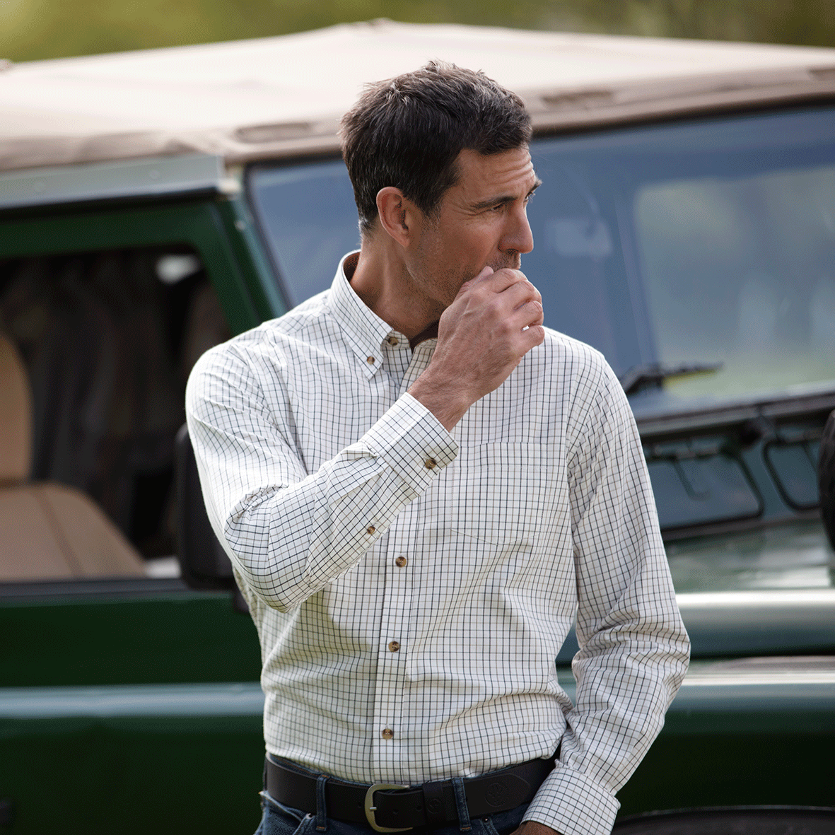 MCS206 - Men's Essen Check Shirt - Oxford Blue