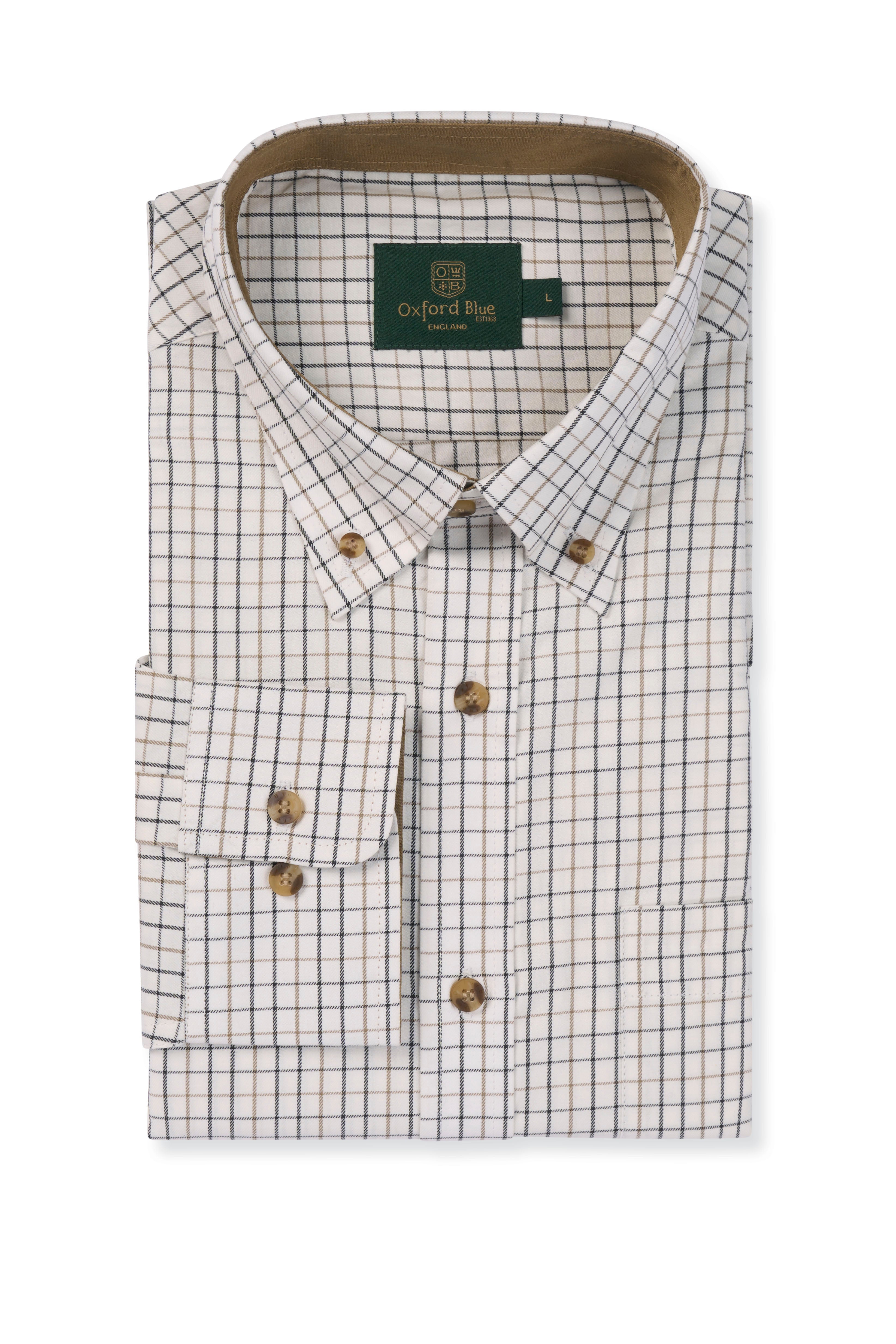 MCS206 - Men's Essen Check Shirt - Oxford Blue