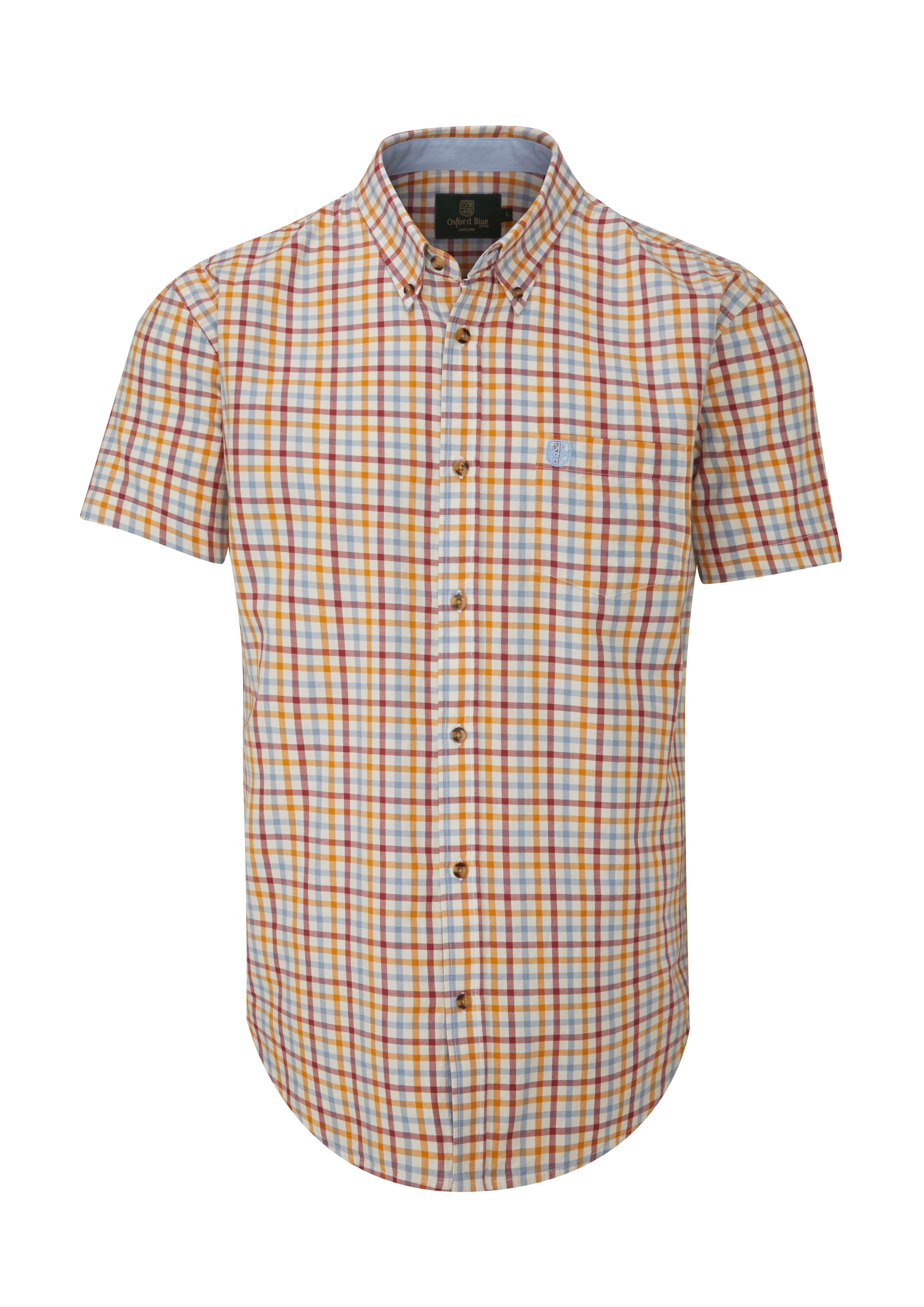 CSS207 - Gents Arlon Short Sleeve Check Shirt - Oxford Blue