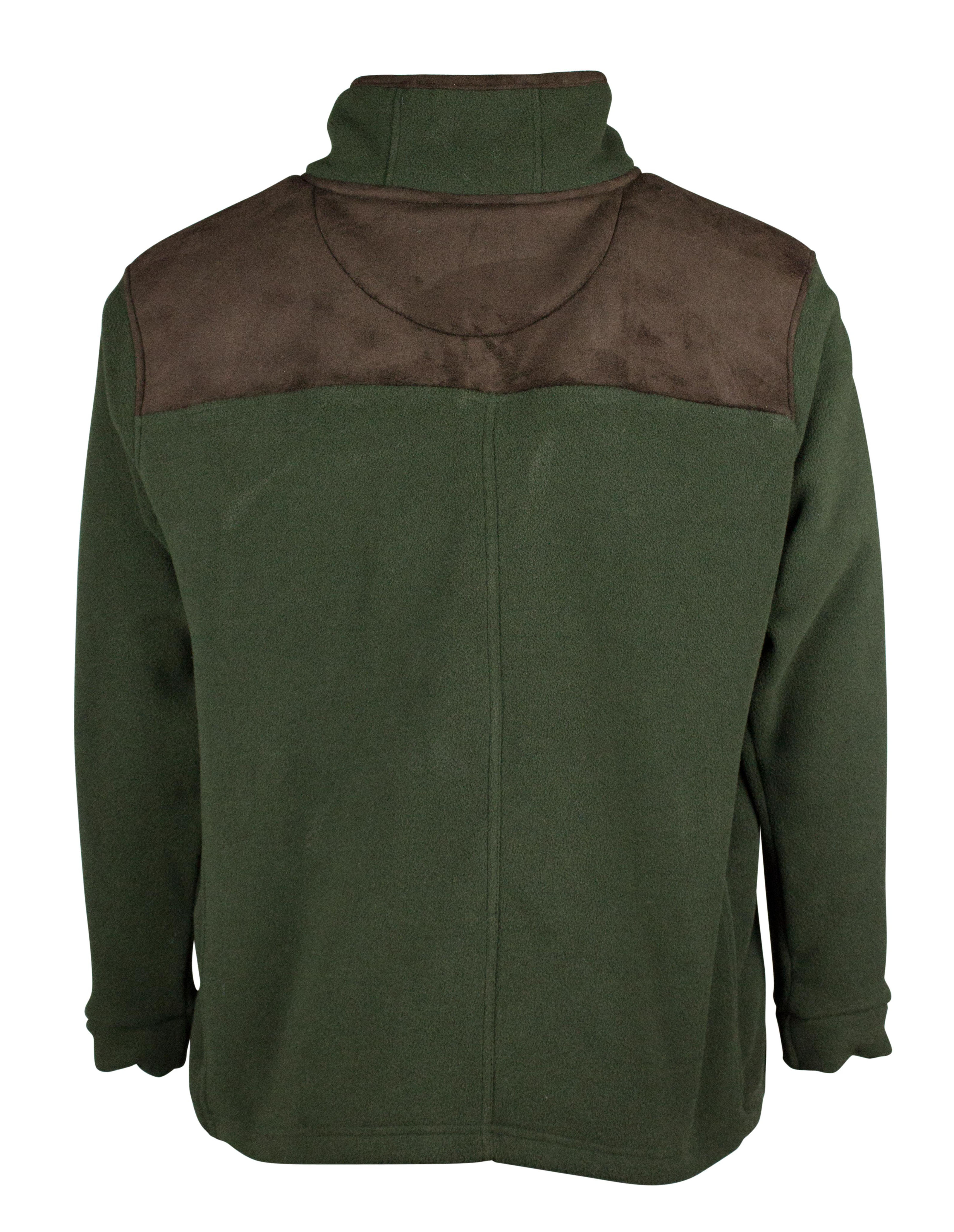 MF105 - Mens Bonded Full Zip Fleece Jacket - GREEN - Oxford Blue
