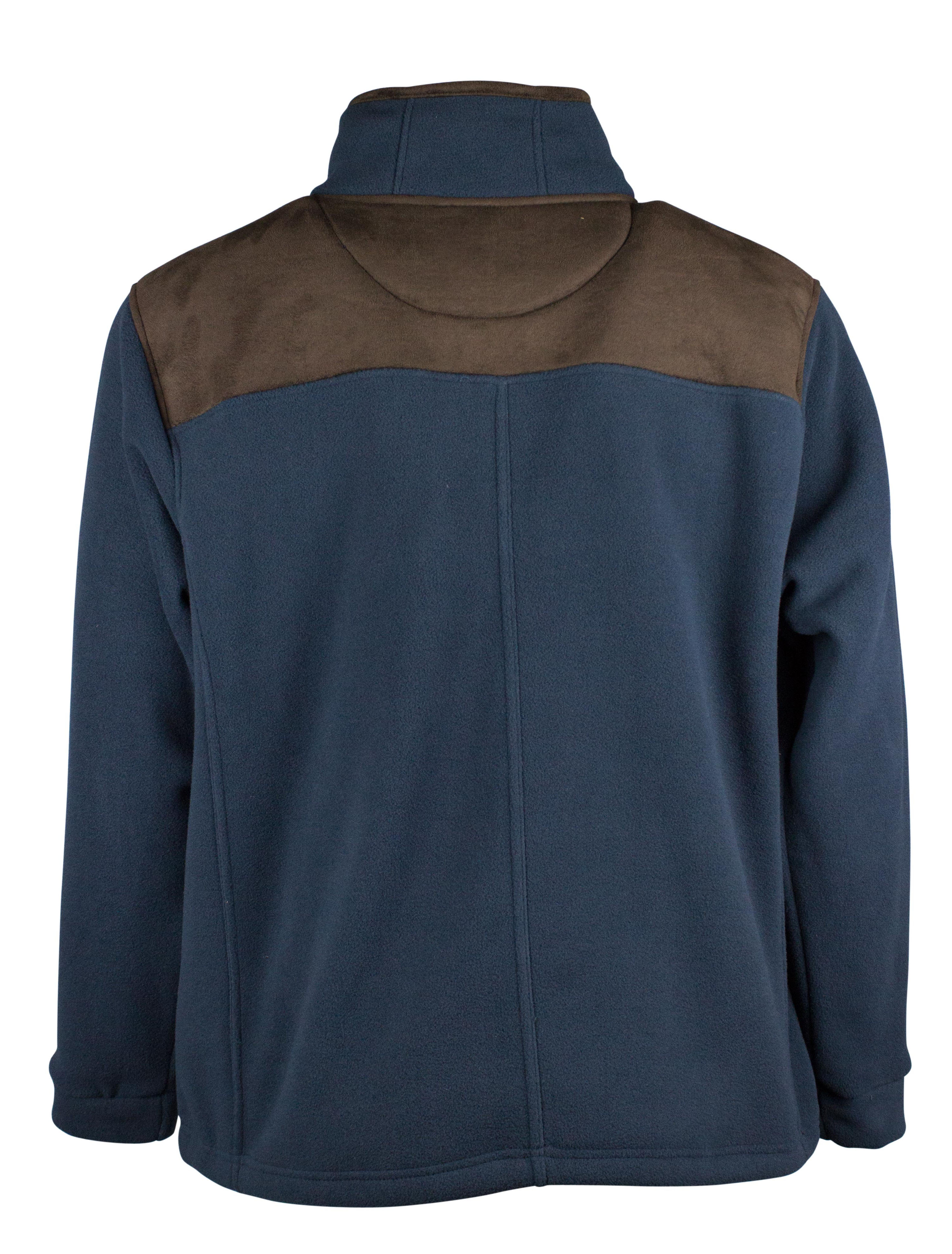 MF105 - Mens Bonded Full Zip Fleece Jacket - NAVY - Oxford Blue
