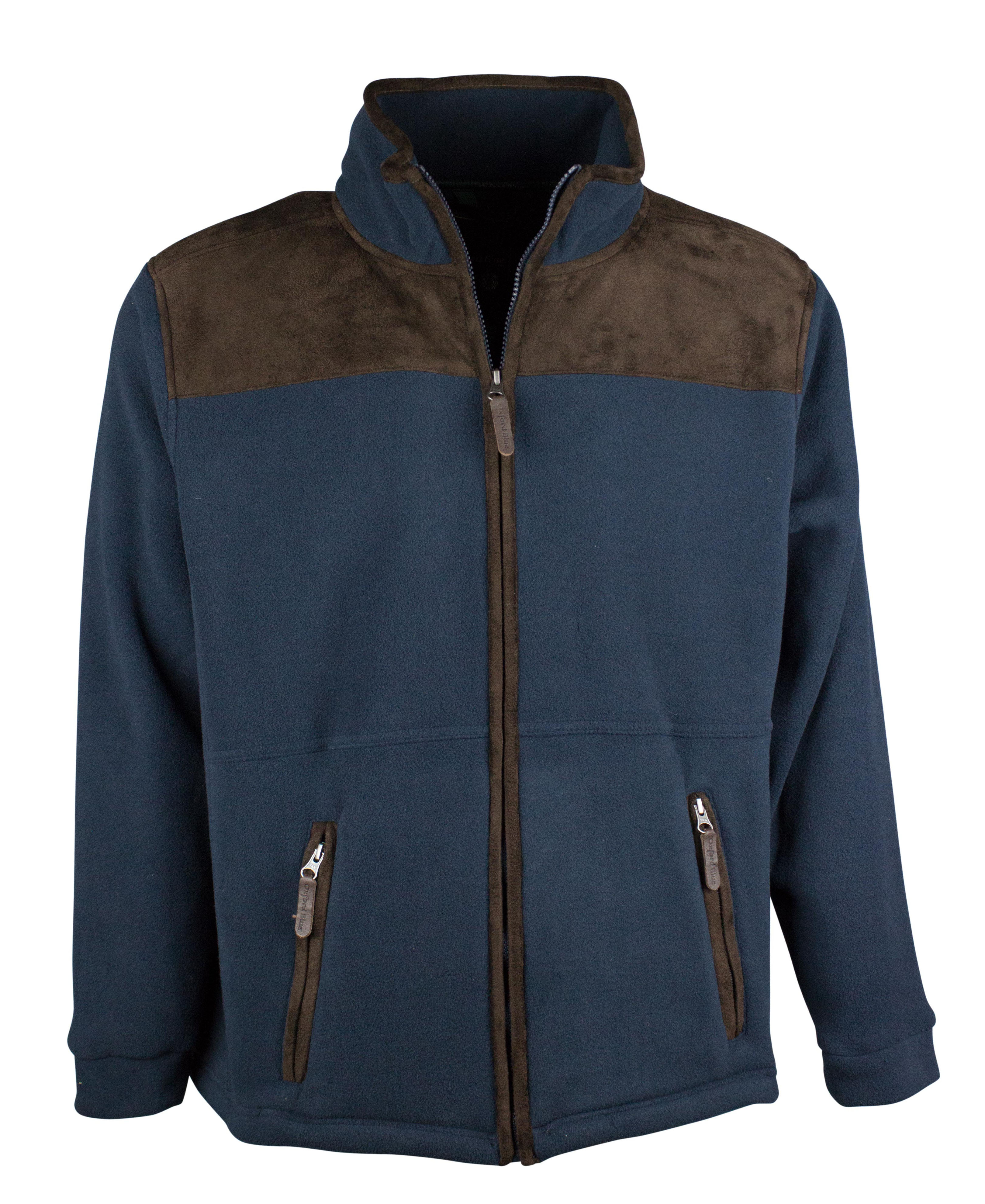 MF105 - Mens Bonded Full Zip Fleece Jacket - NAVY - Oxford Blue