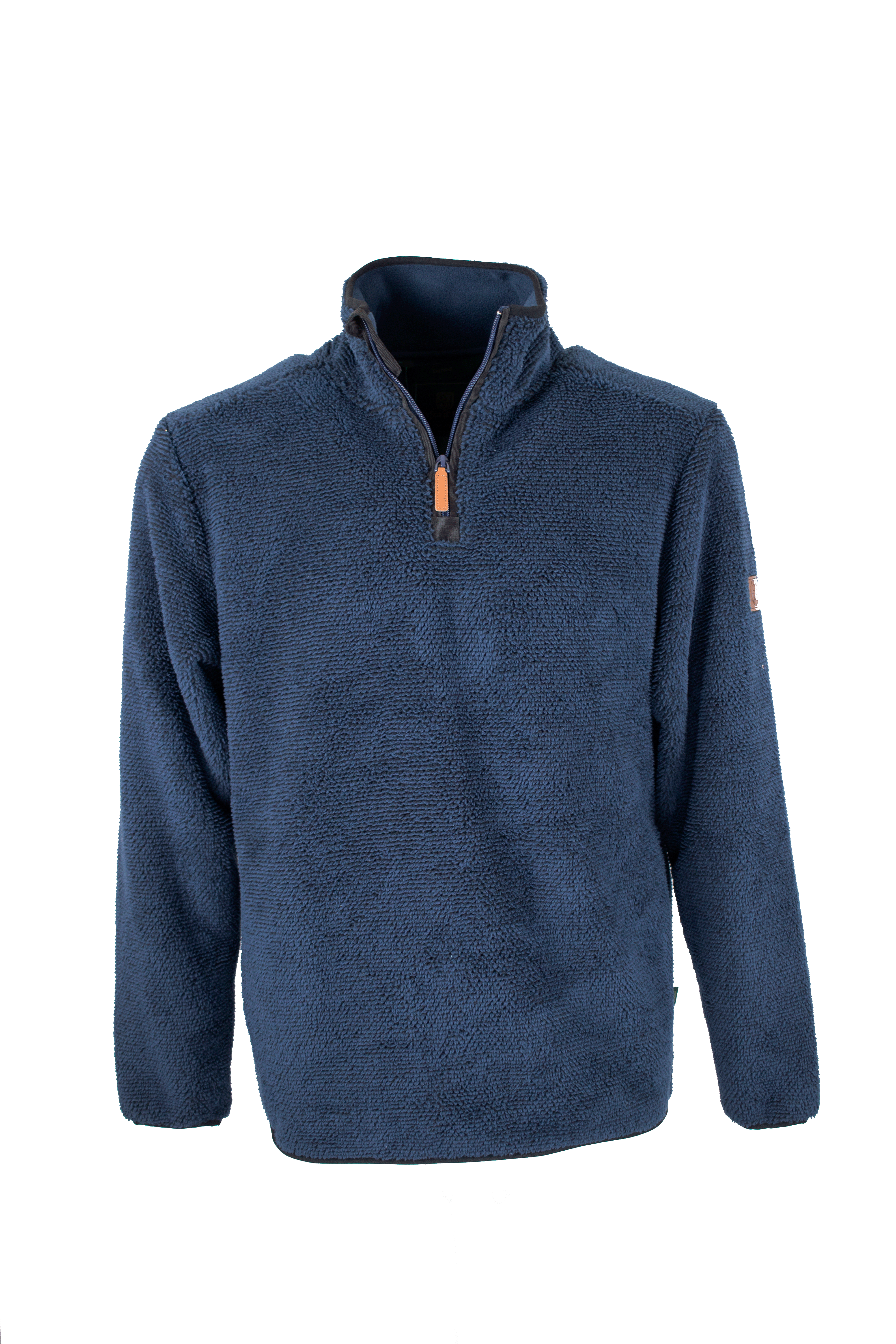 MF107 - Men's Fleck Quarter Zip Fleece - NAVY - Oxford Blue