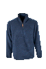 MF107 - Men's Fleck Quarter Zip Fleece - NAVY - Oxford Blue