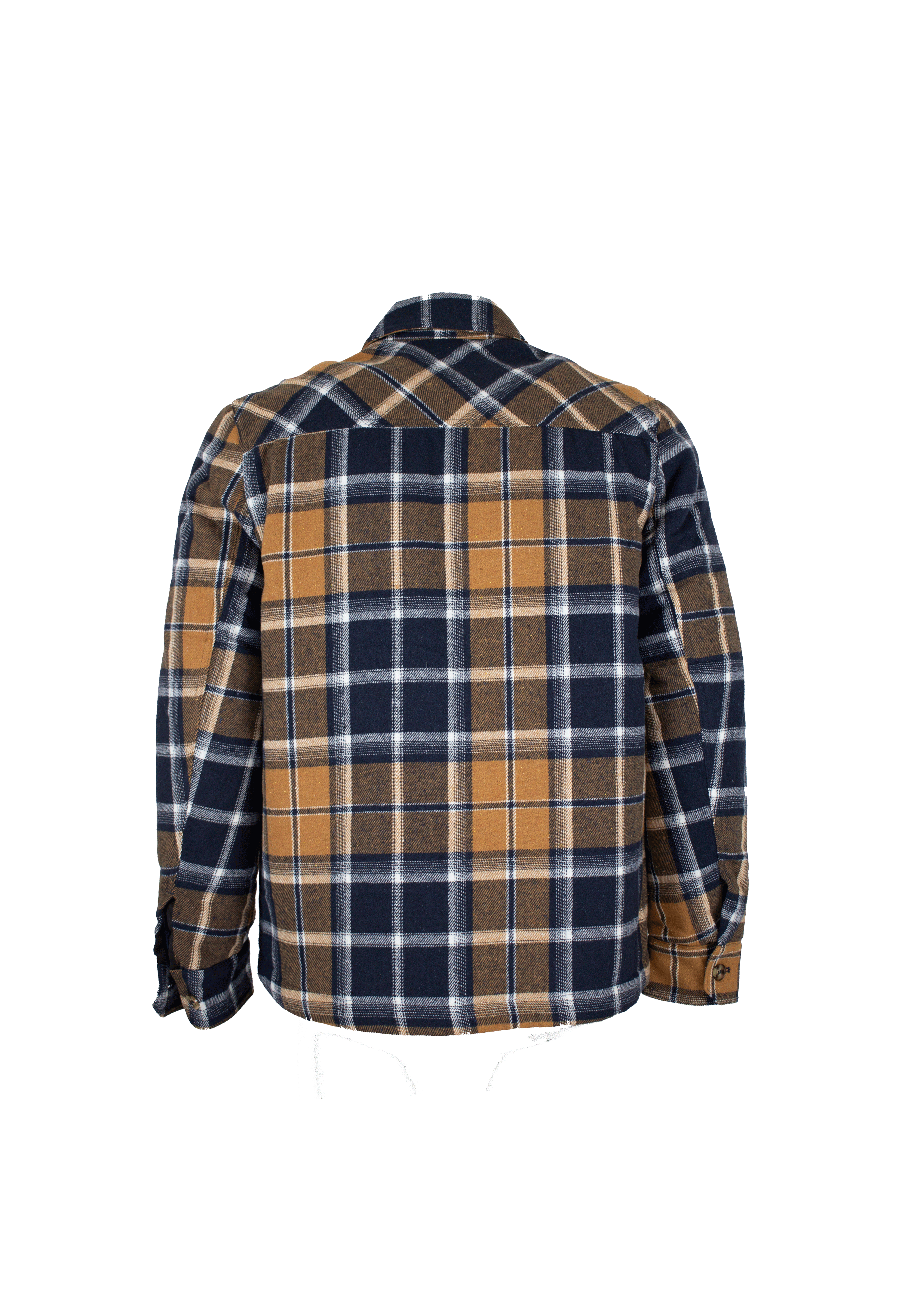 MJ001 - Men's Check Padded Overshirt - MUSTARD